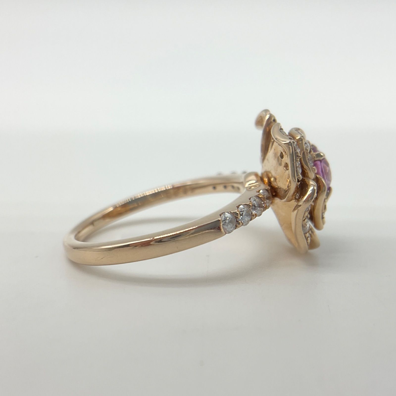 NADIA ナディア ピンクサファイア0.47ct リング 指輪 11号 K18PG 