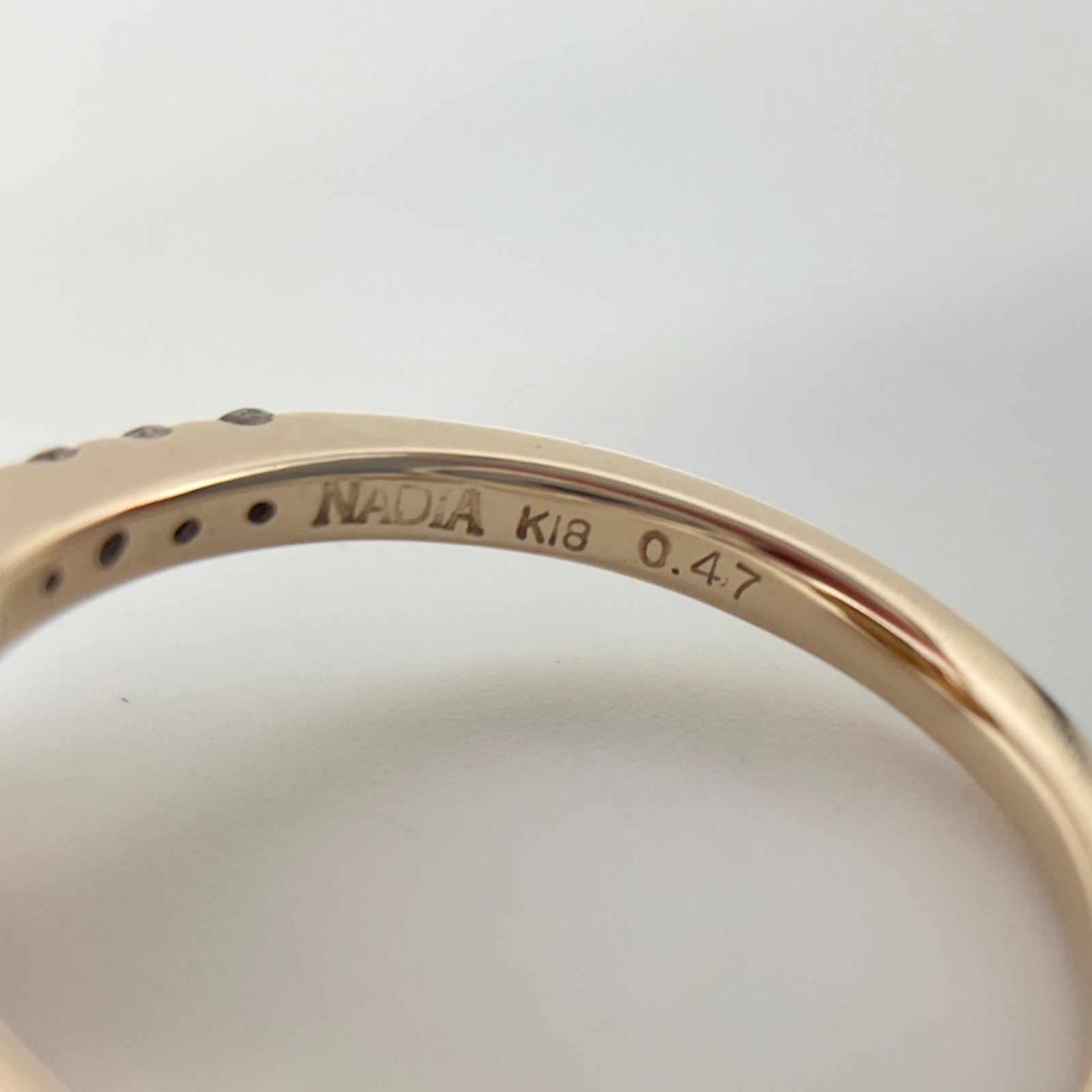 NADIA ナディア ピンクサファイア0.47ct リング 指輪 11号 K18PG 
