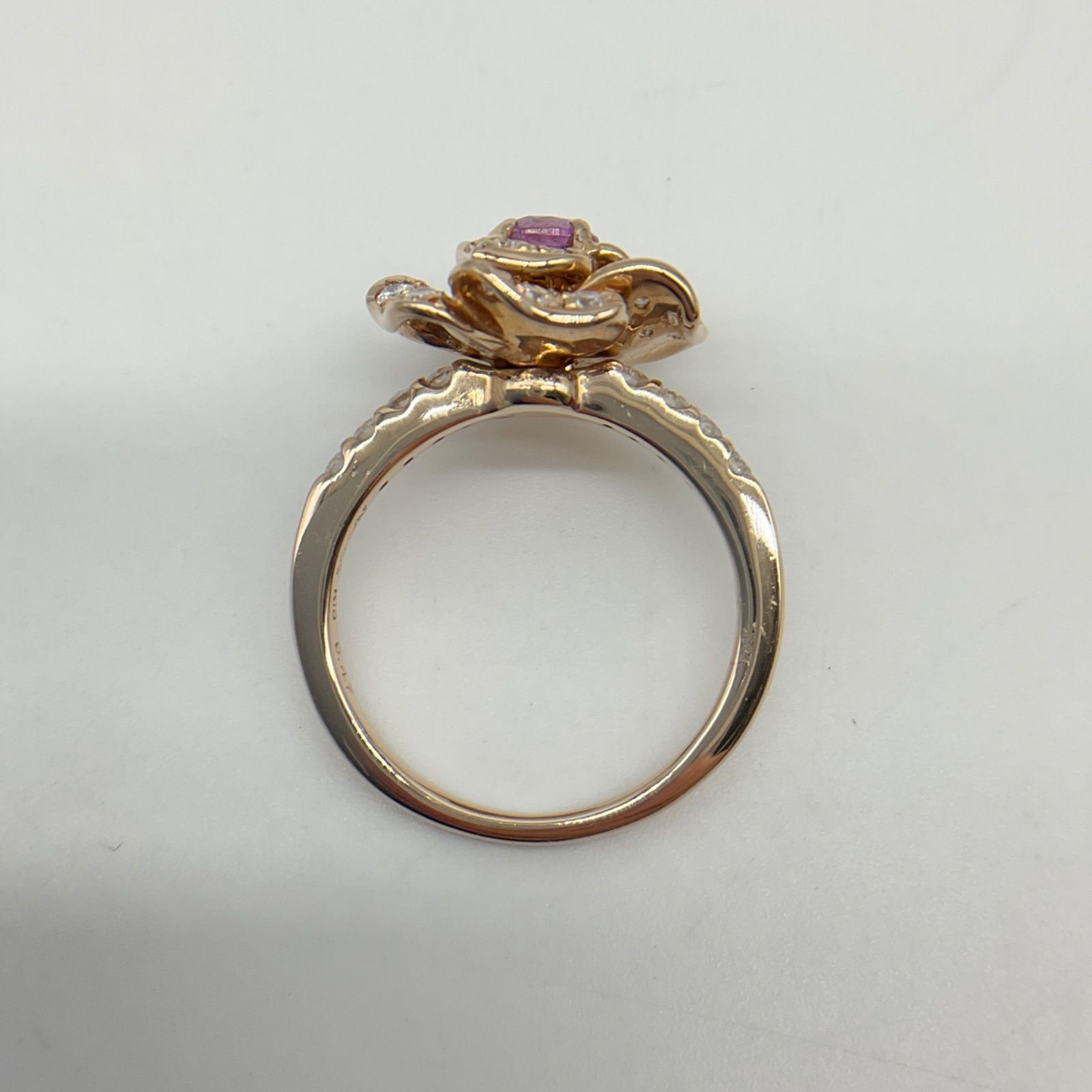 NADIA ナディア ピンクサファイア0.47ct リング 指輪 11号 K18PG 