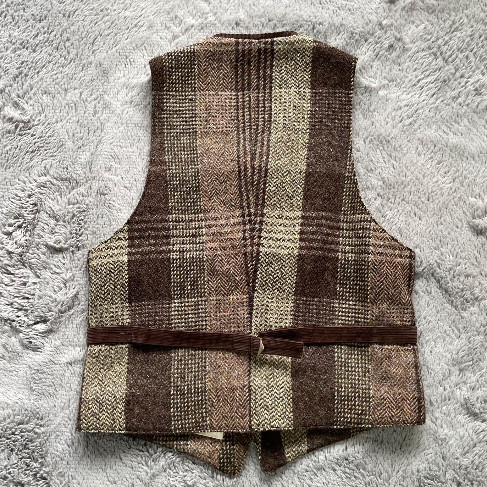 BEAMS+ Harris Tweed 100thタグ ベスト ジレ グレンチェック