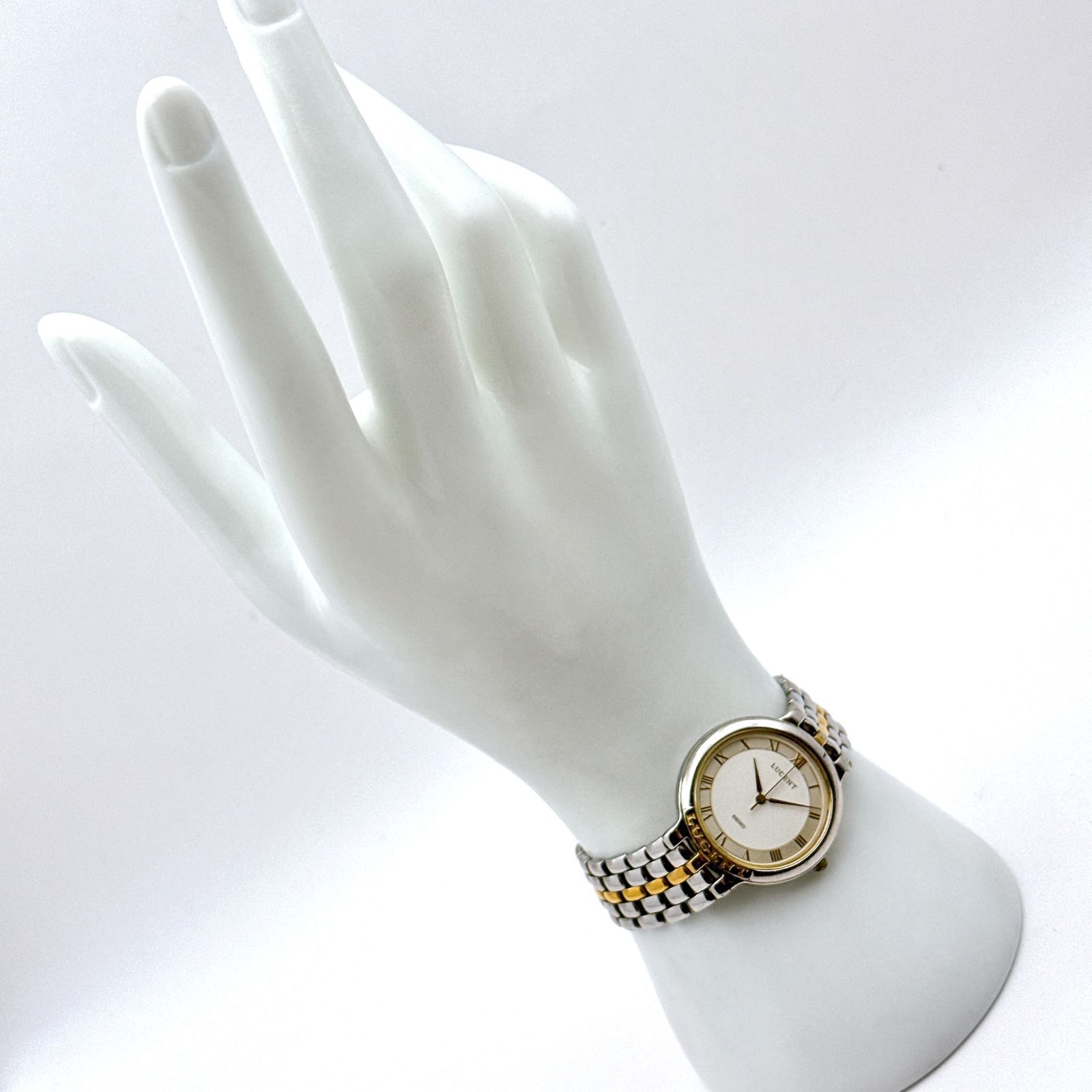 B107【電池交換済】 SEIKO LUCENT セイコー ルーセント コンビカラー