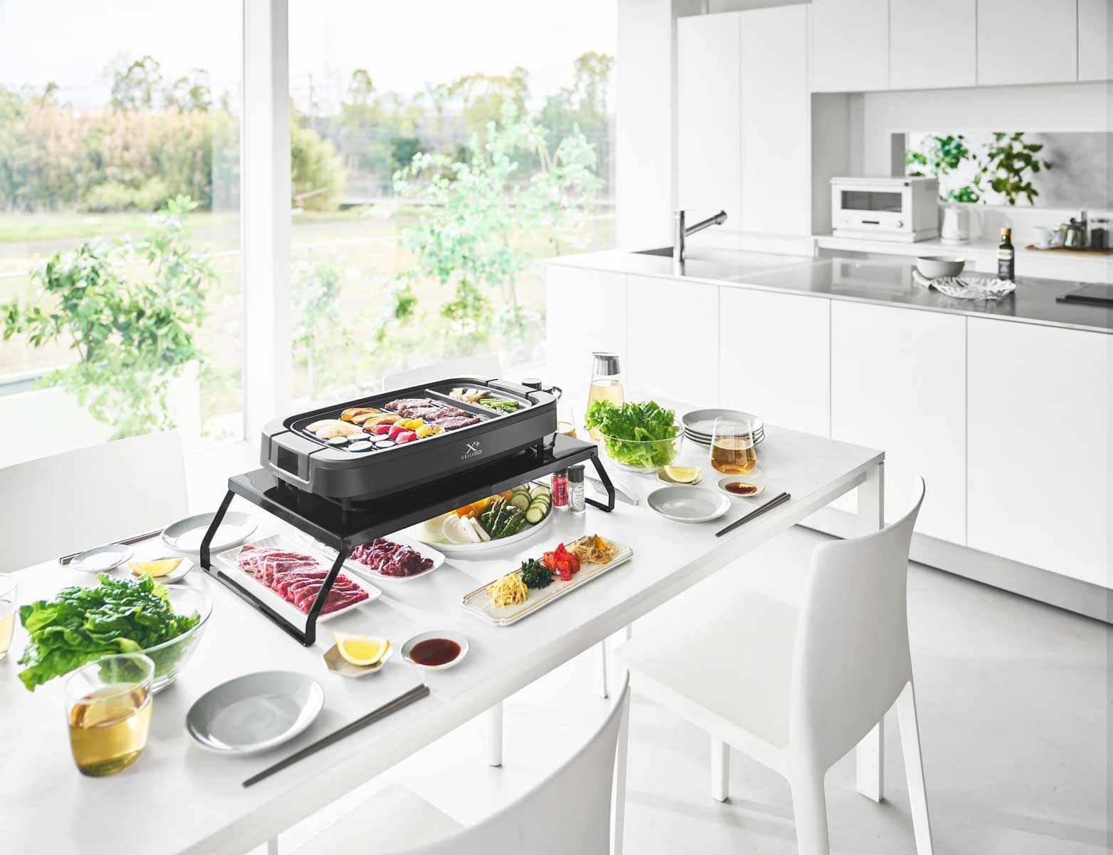 新品 送料無料 卓上ホットプレートラック 山崎実業 tower 下が使える