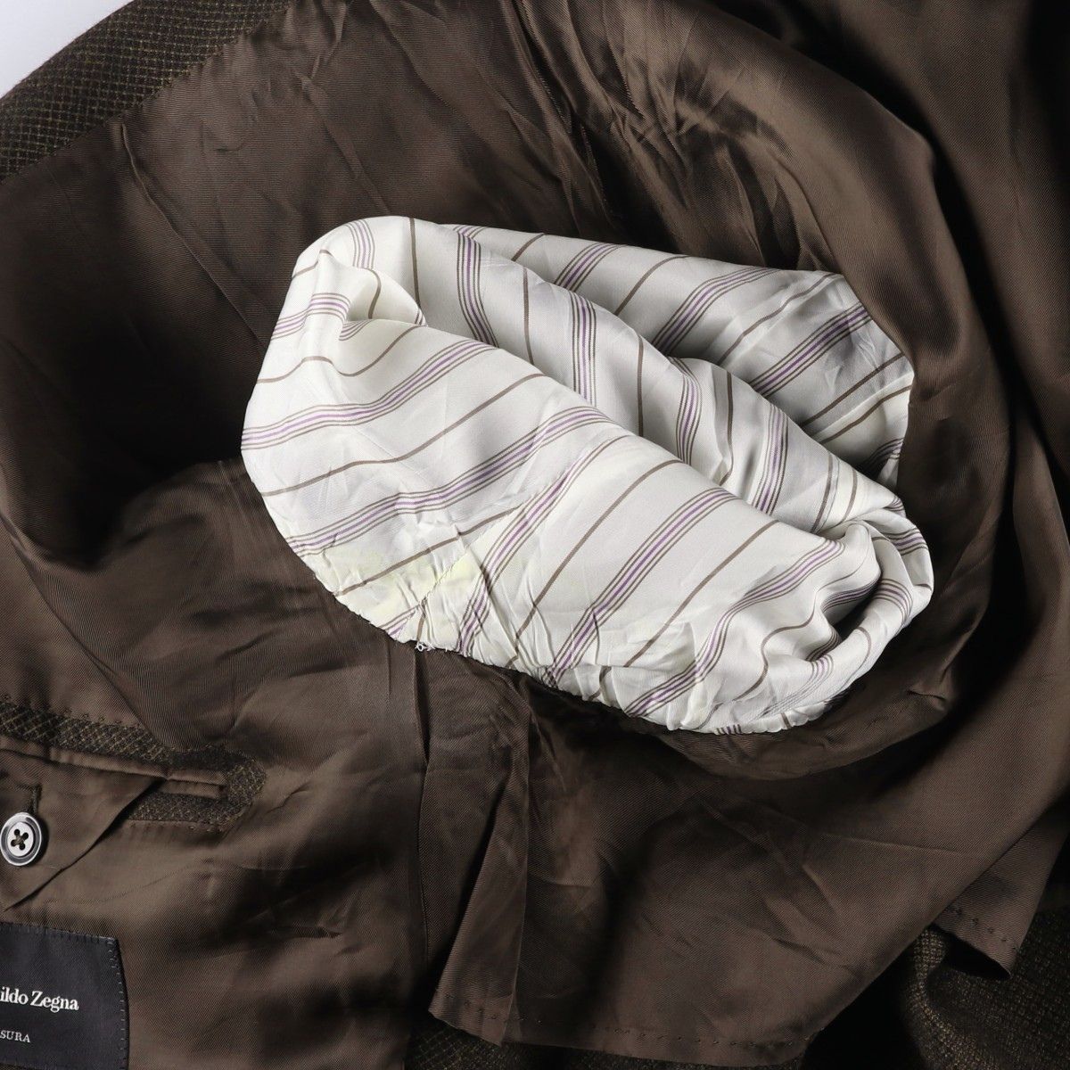 古着 00年代 エルメネジルドゼニア Ermenegildo Zegna チェック柄 