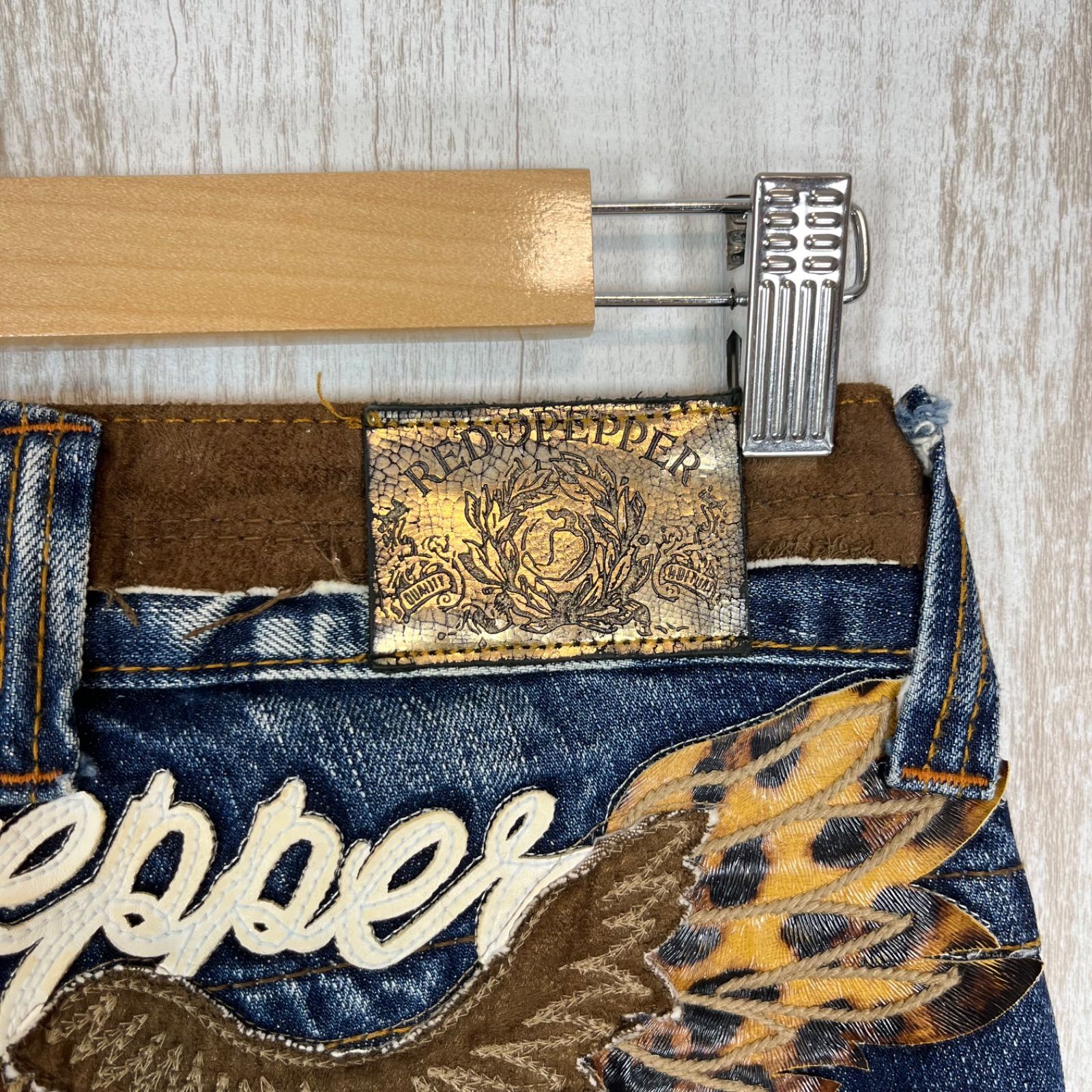RED PEPPER レッドペッパー レオパード ヒョウ柄 ウィング刺繍