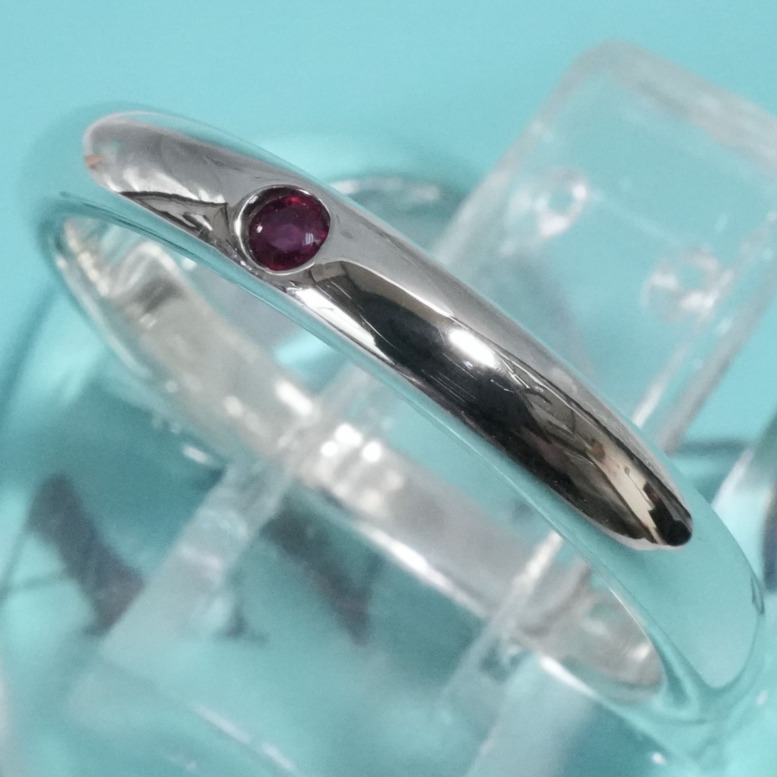 極美品11.5号 ティファニー ルビー スタッキングバンド リング25-2668