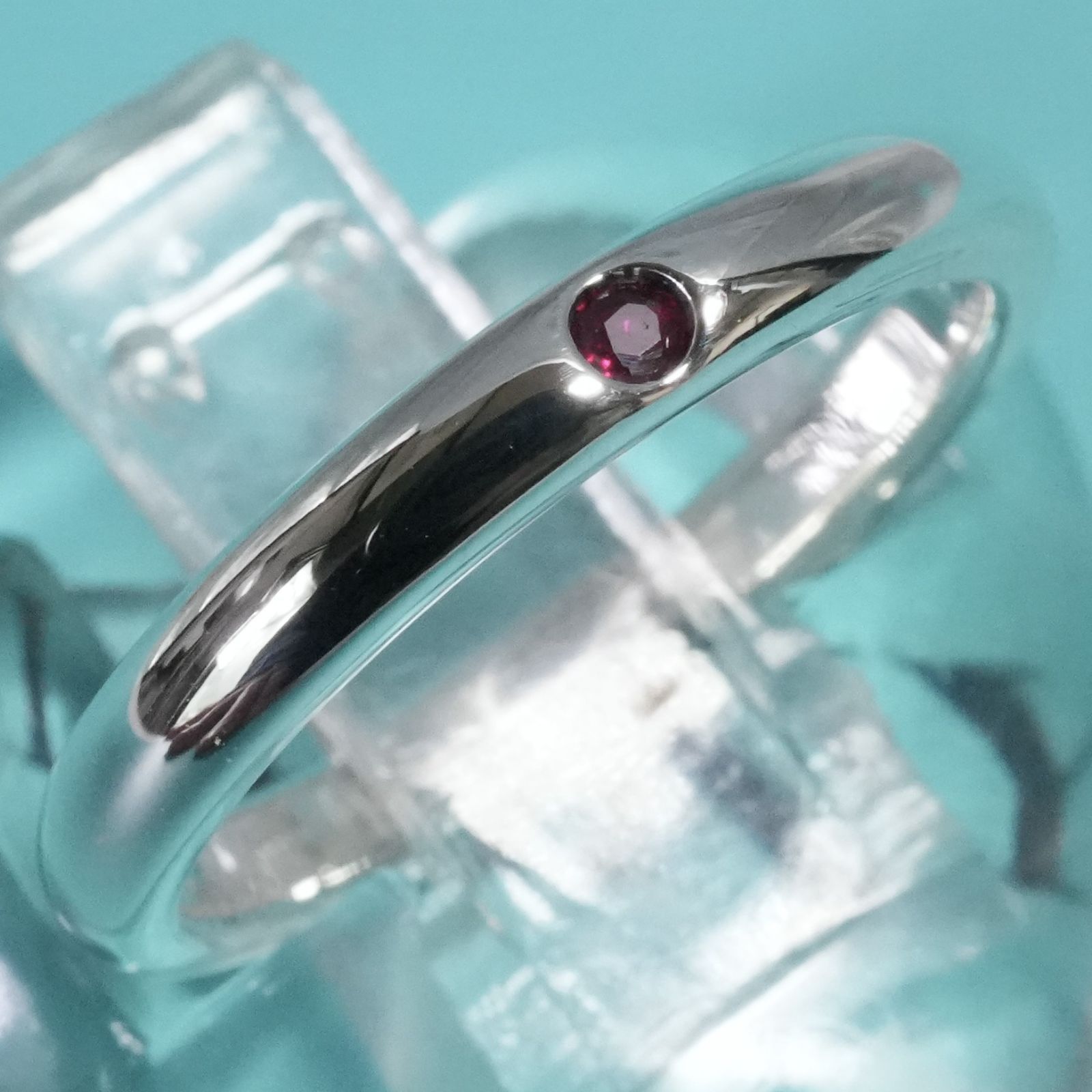 極美品11.5号 ティファニー ルビー スタッキングバンド リング25-2668
