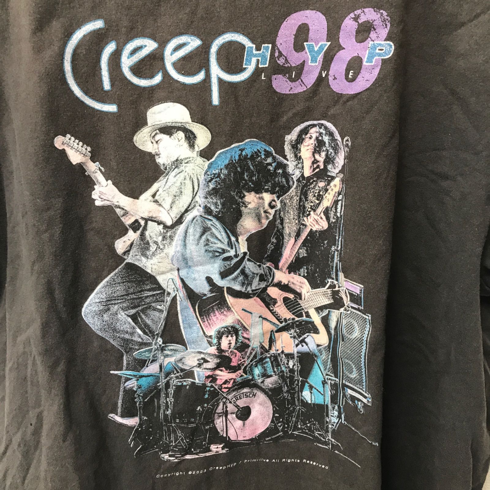 N1026 creep hype クリープハイプ 98 OFFICIAL BOOTLEG プリント T