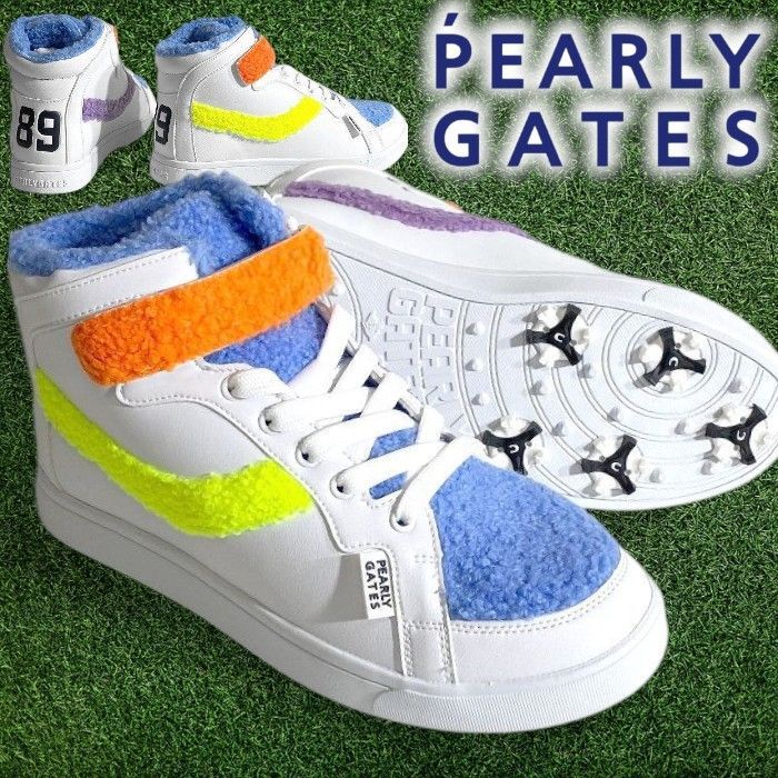 PEARLY GATES パーリーゲイツ カラフルボア Fレザー レースアップ