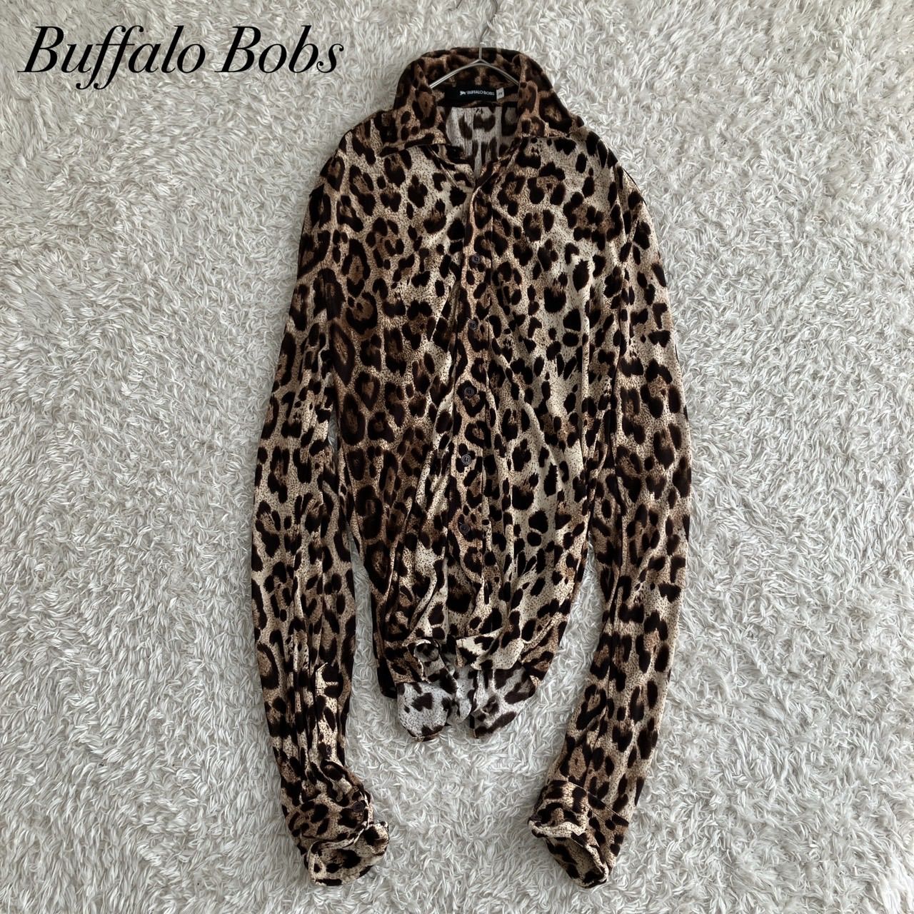 未使用級！BUFFALO BOBS バッファローボブズ 長袖シャツ レオパード 豹 