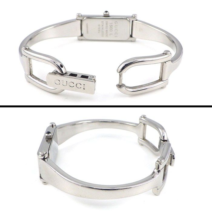 グッチ GUCCI 腕時計 バングルウォッチ 1500L レクタンギュラー 花柄