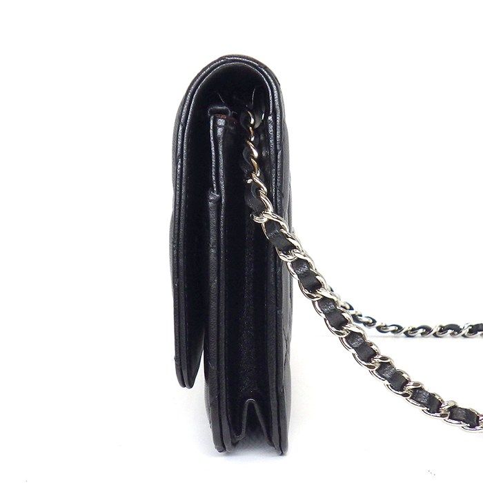 シャネル CHANEL ショルダーバッグ マトラッセ クラシック チェーンウォレット AP0250 2014年製 ブラック/ボルドー ラムスキン 【中古】 CHANEL - シャネル CHANEL ショルダーバッグ マトラッセ クラシック