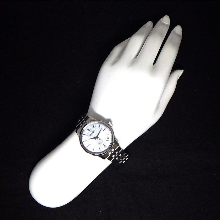 セイコー SEIKO 腕時計 プレサージュ カクテルタイム SRRY049/4R35-06S0 4ポイント ダイヤインデックス ライトブルー文字盤 デイト SS 自動巻き 【箱・保付き】 【中古】 SEIKO - セイコー SEIKO 腕時計 プレサージュ カクテルタイム SRRY049