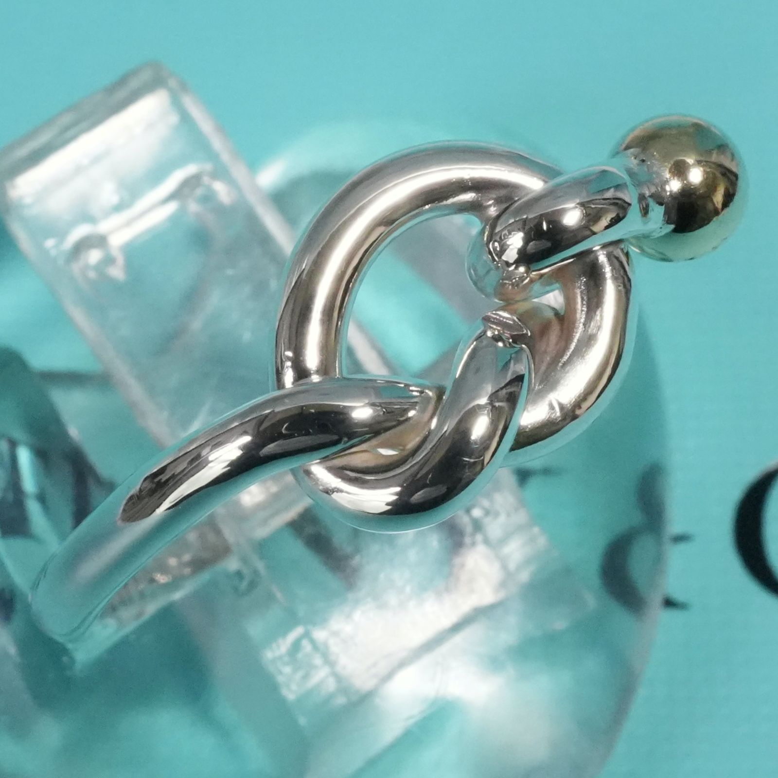 極美品12号 ティファニー ラブノット コンビ リング/25-2697 - メルカリ