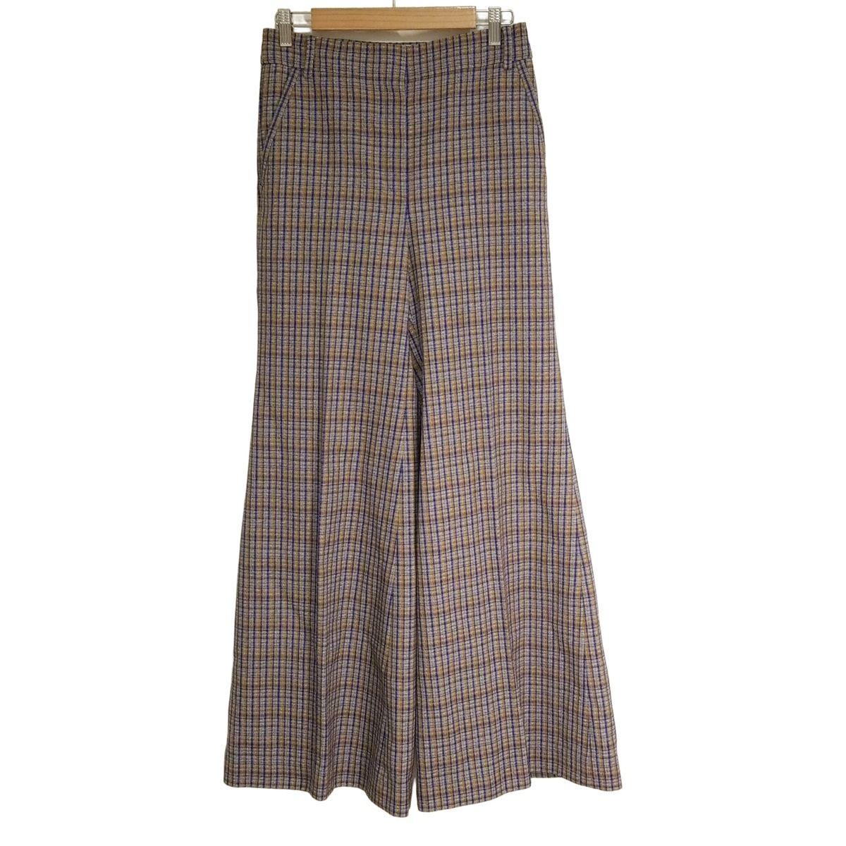 クララです。 CYCLAS(シクラス) パンツ サイズ38 M レディース美品 - グレー×ブルー