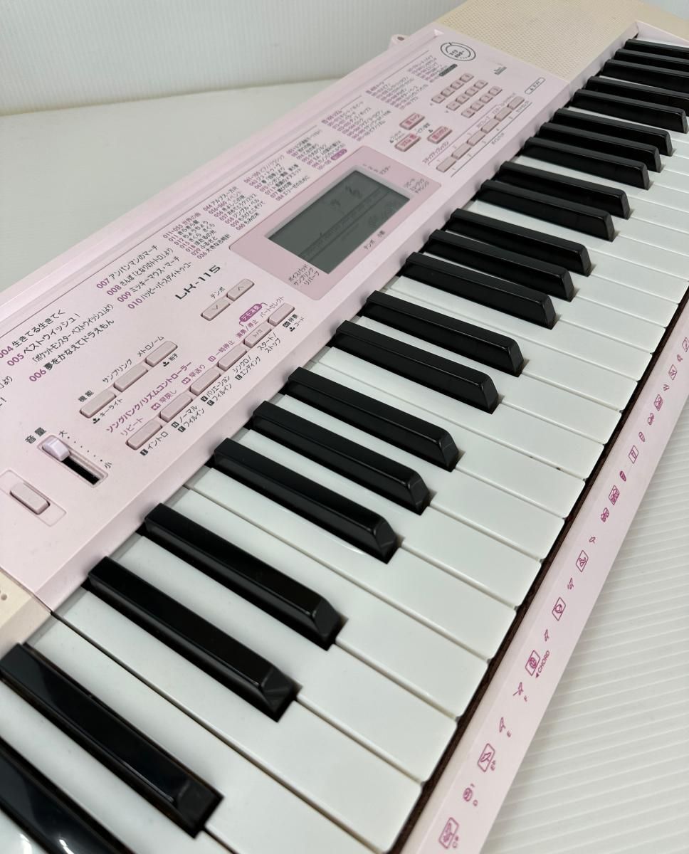 中古品】CASIO カシオ キーボード LK-115 ピンク 鍵盤楽器 (2601205