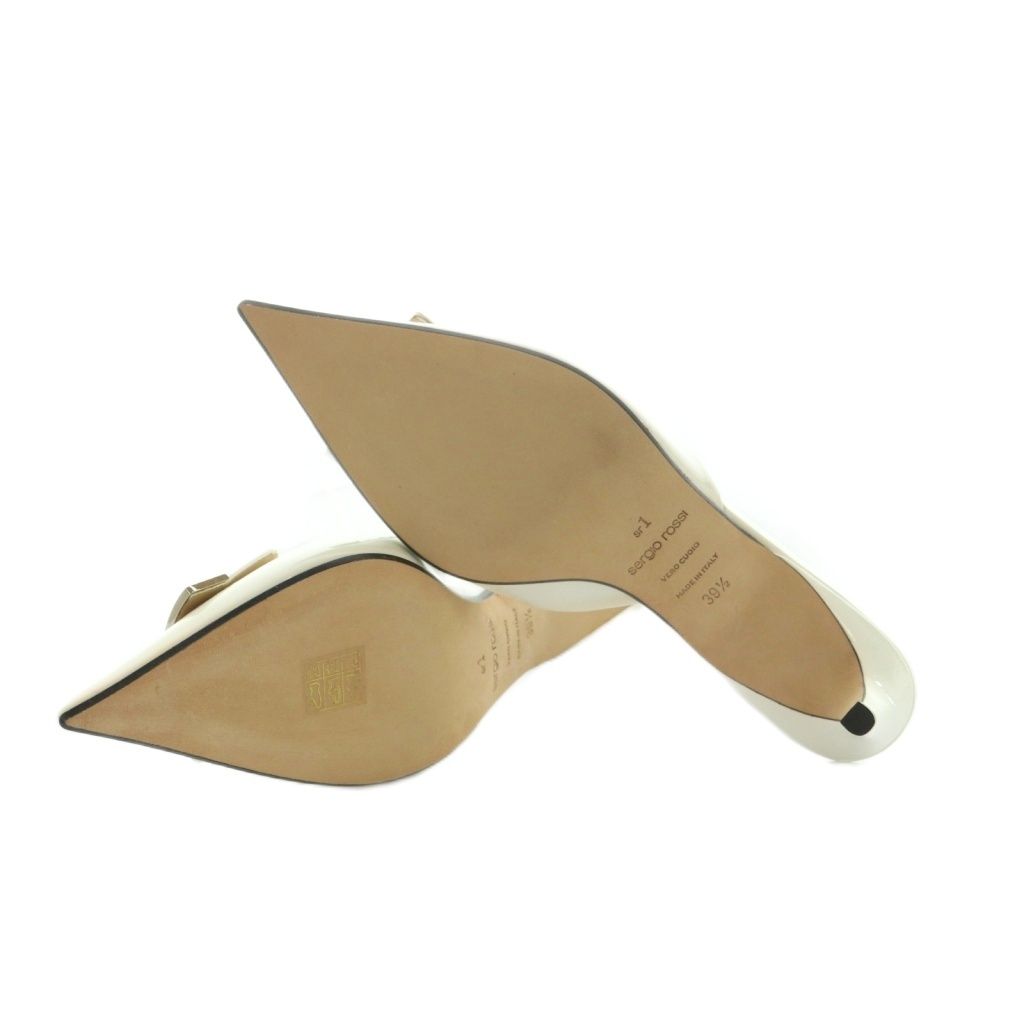 セルジオロッシ Sergio rossi SR1 ミュール ポインテッドトゥ メタル