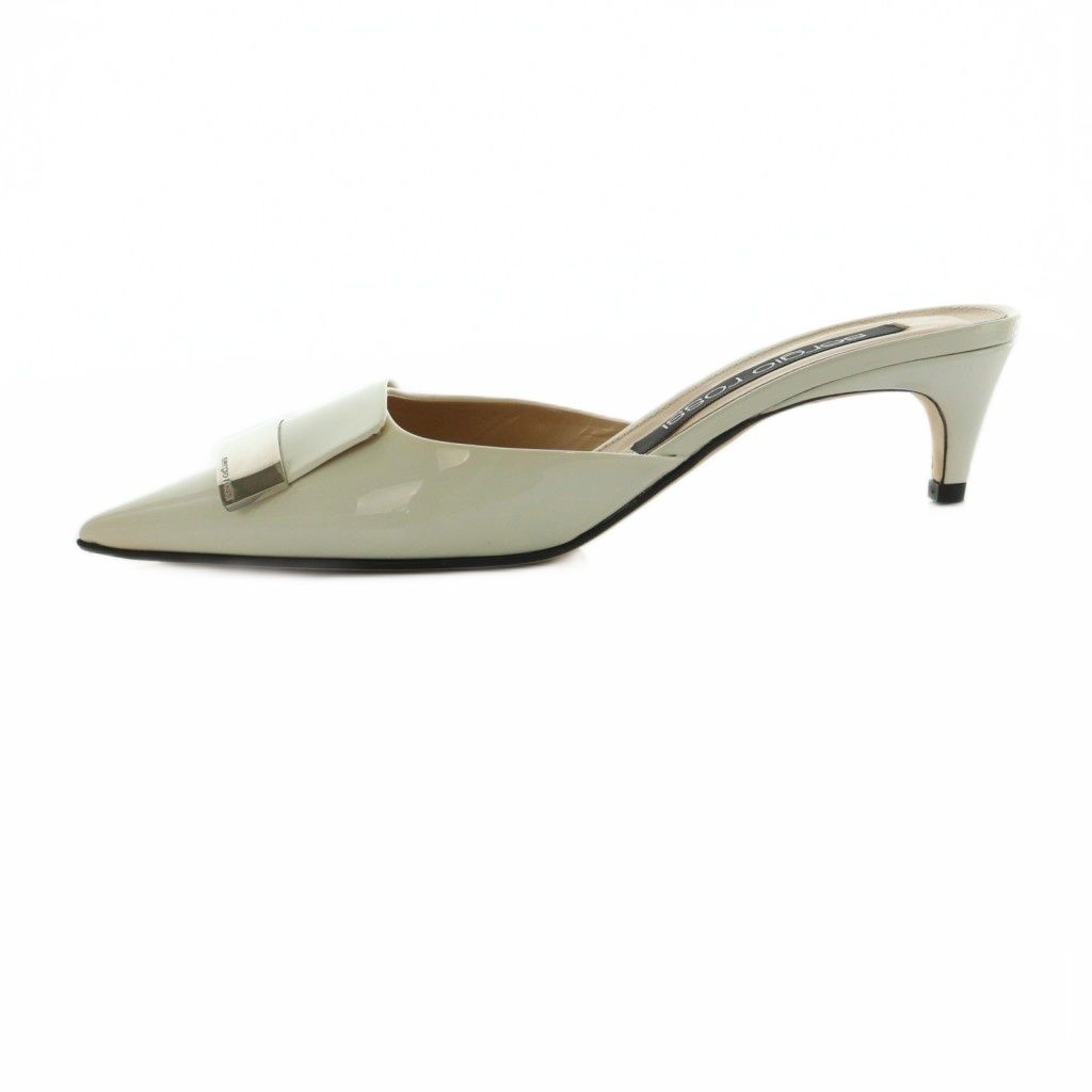 セルジオロッシ Sergio rossi SR1 ミュール ポインテッドトゥ メタル