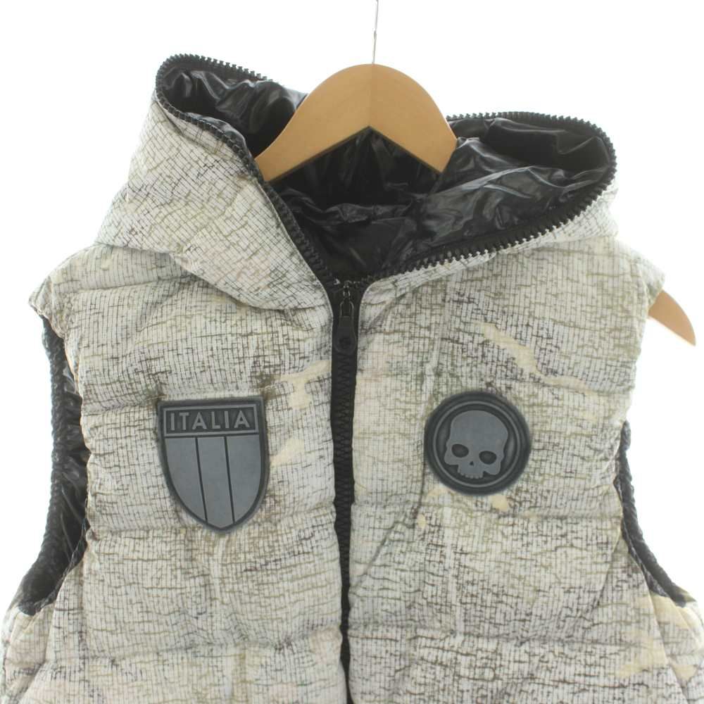 ハイドロゲン HYDROGEN ダウンベスト 迷彩柄 カモフラ フード ジップ