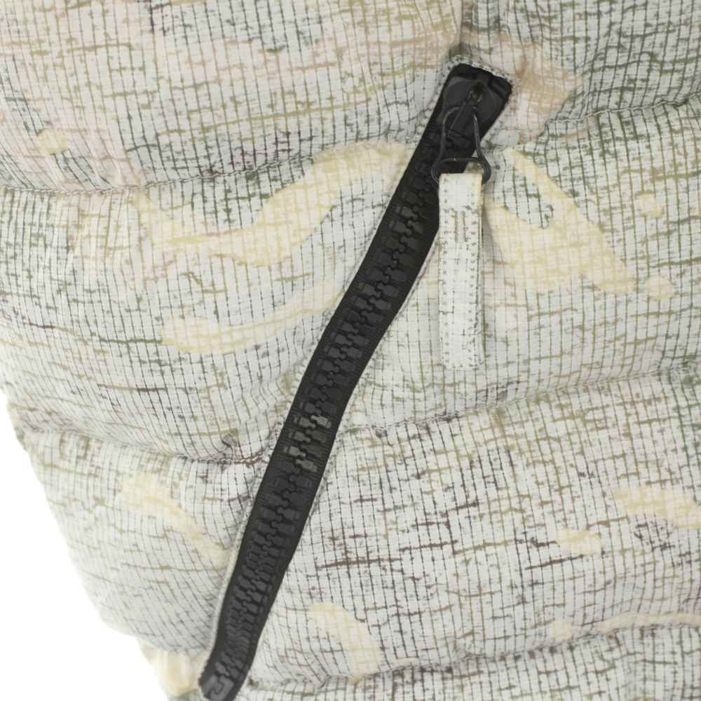 HYDROGEN ダウンベスト ジップアップ 迷彩柄 カモフラ ロゴ 刺繍 S