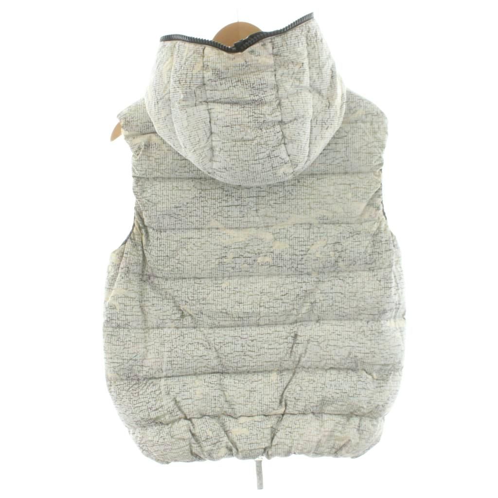 HYDROGEN ダウンベスト ジップアップ 迷彩柄 カモフラ ロゴ 刺繍 S HYDROGEN ダウンベスト ジップアップ 迷彩柄 カモフラ ロゴ 刺繍 S