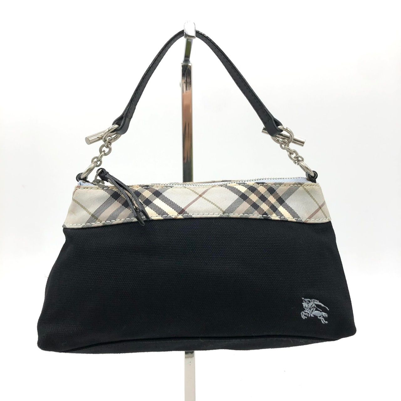 未使用 BURBERRY BLUELABEL アクセサリーポーチ ハンドバッグ バーバリーブルーレーベル ミニ ハンドバッグ アクセサリーポーチ