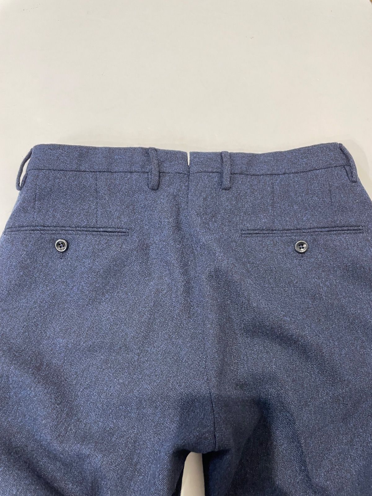 超美品】インコテックス ネイビーパンツ フランネル テーパード 46 超