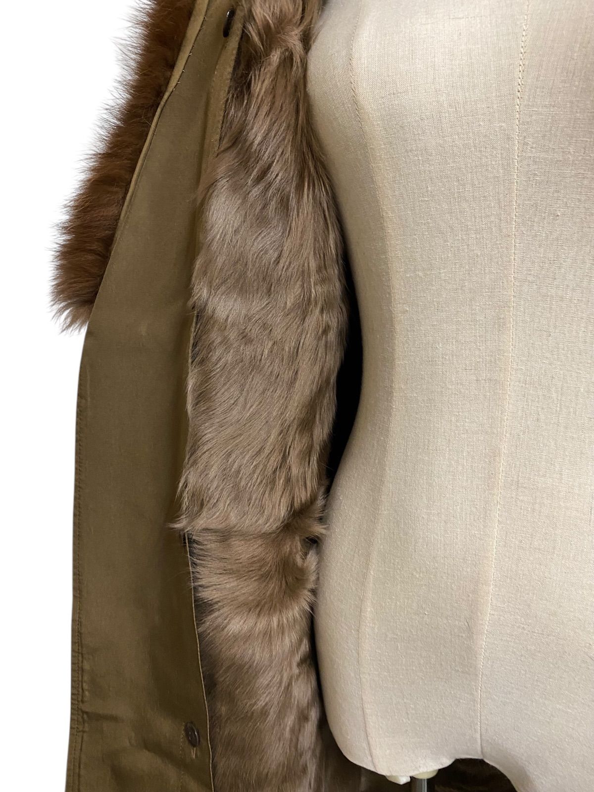 三*子様 ムーンバット ライナー 襟ファー シルク ベルテッド ロングコート 1 三*子様 ムーンバット ライナー 襟ファー シルク ベルテッド ロング