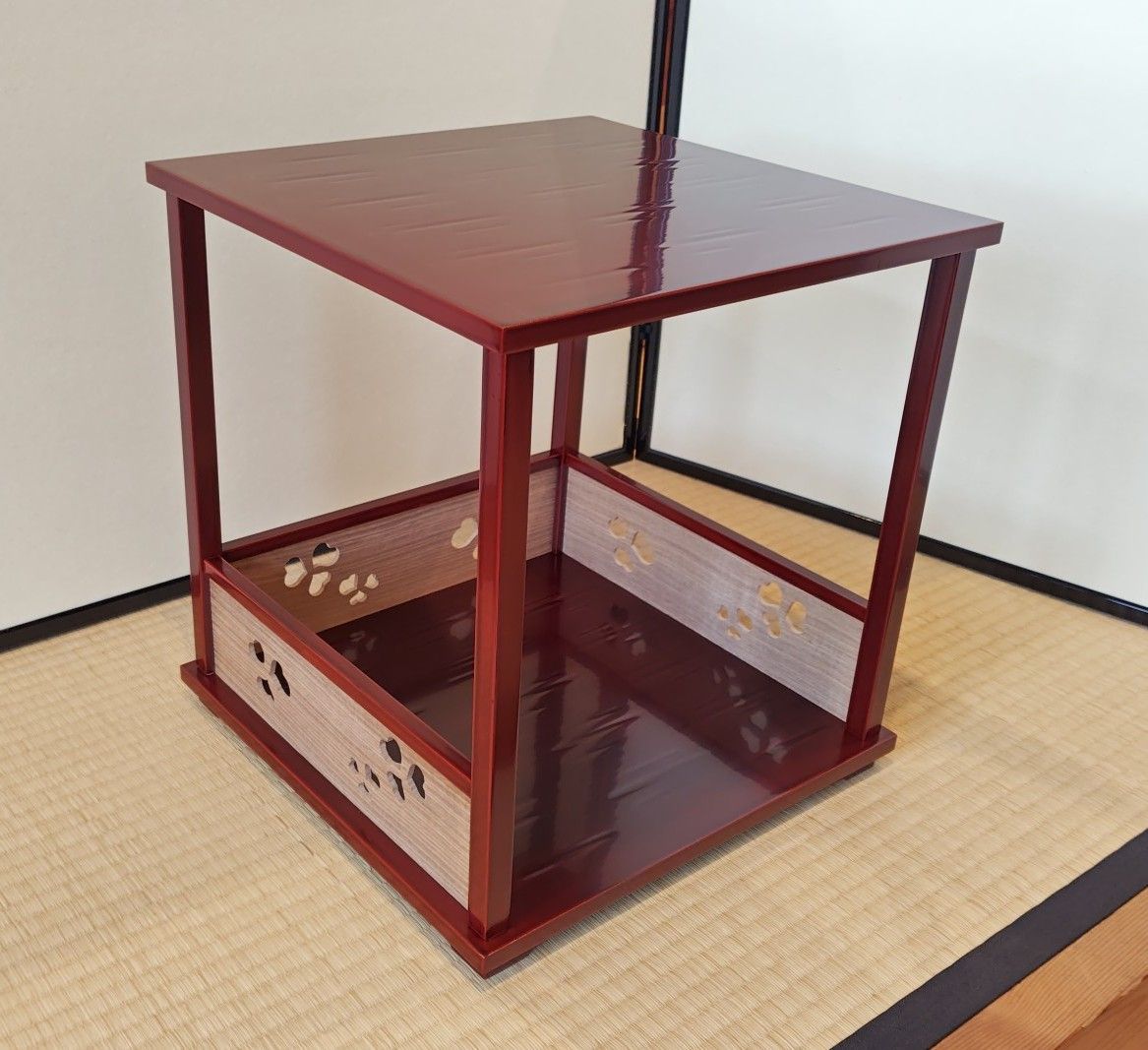 逢絢亭・中古品】茶道具 棚物 四方棚 組立式 宗偏流 宗偏流好み 木製