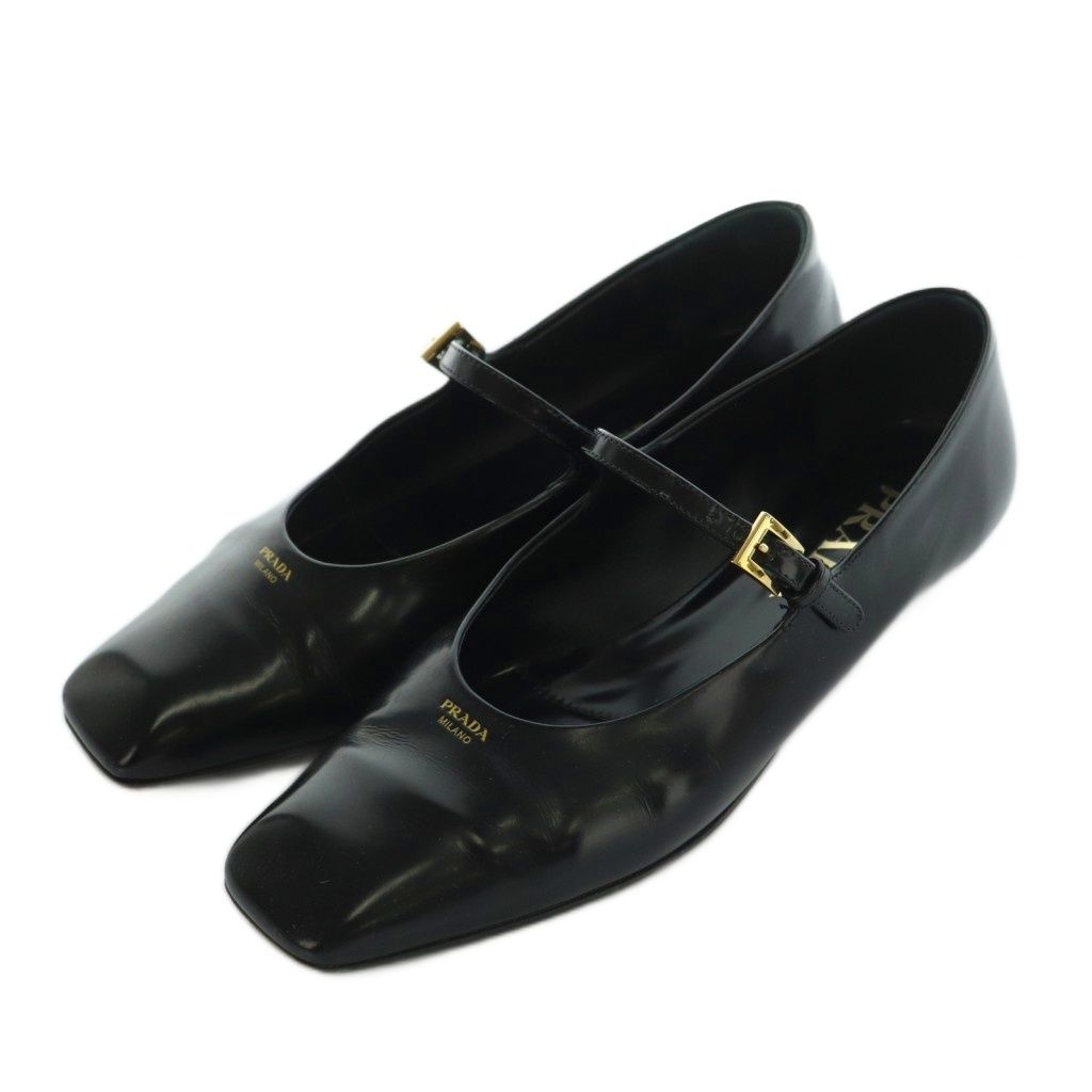 Prada sportプラダスポーツ　メリージェーン フラットシューズ　レザー プラダ PRADA メリージェーンシューズ バレエシューズ スクエアトゥ