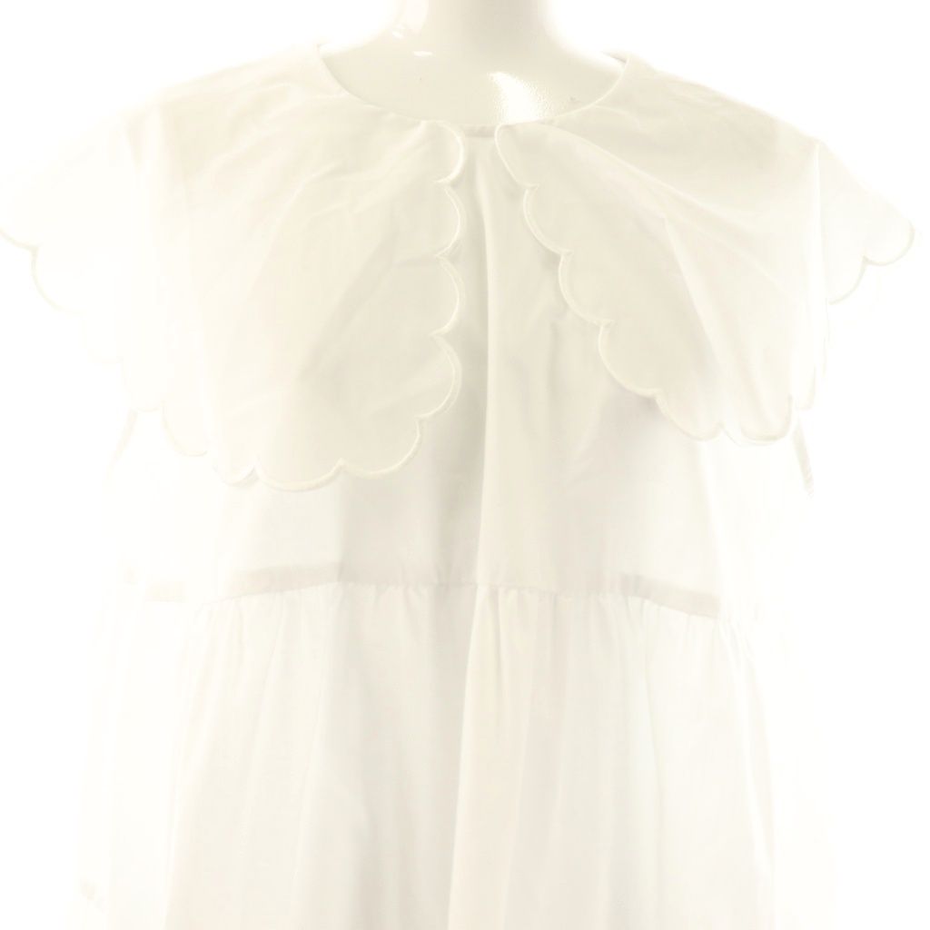 ヨリ yori スカラップカラーティアードブラウス F ホワイト /DO □OS