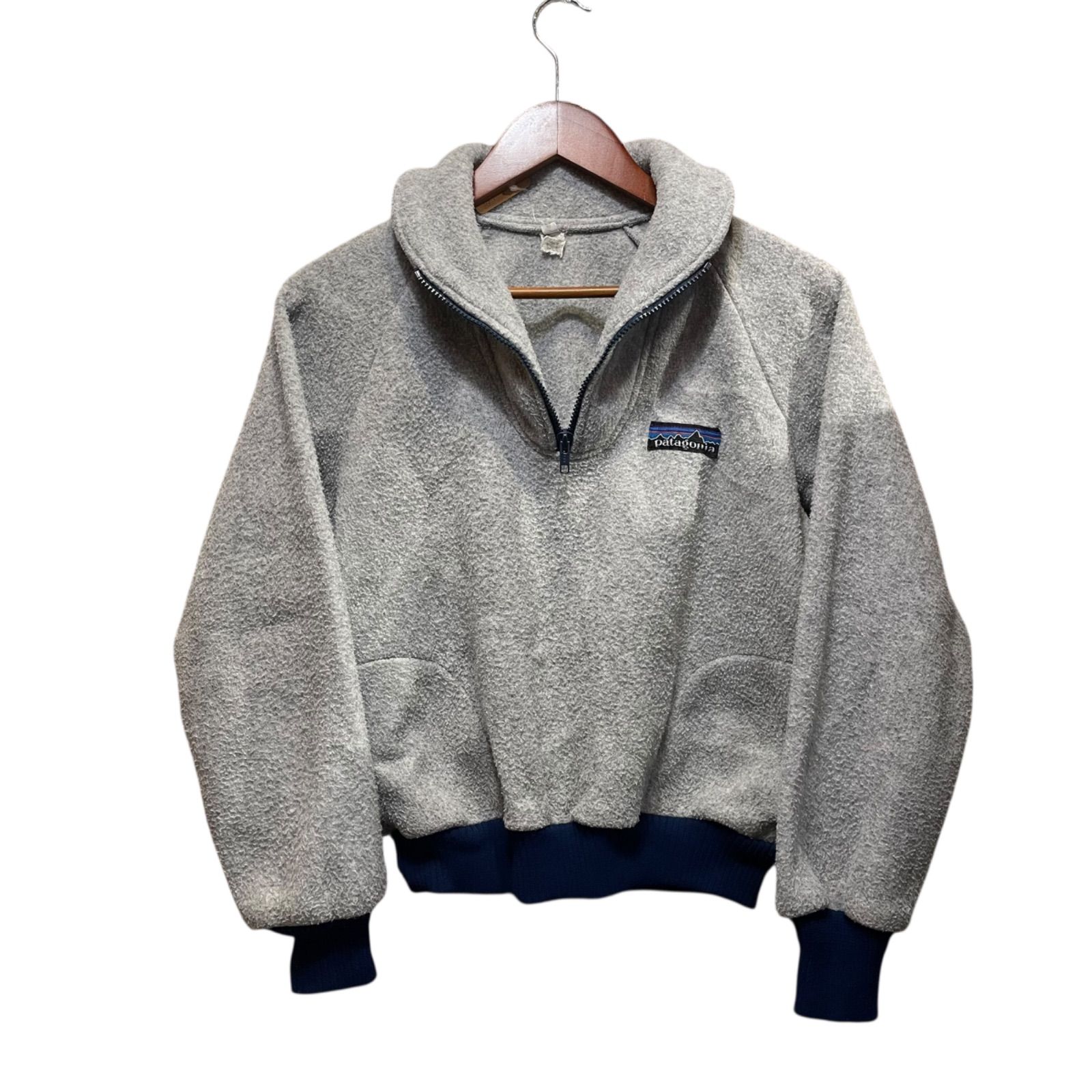 80s patagonia Fleece Jacket 灰 L グレー パタゴニア フリース 初期 
