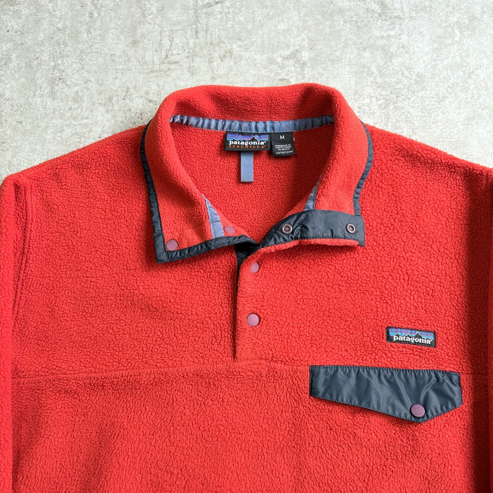 00s 2001年 MEXICO製 patagonia Synchilla Snap T Pullover 【 red 