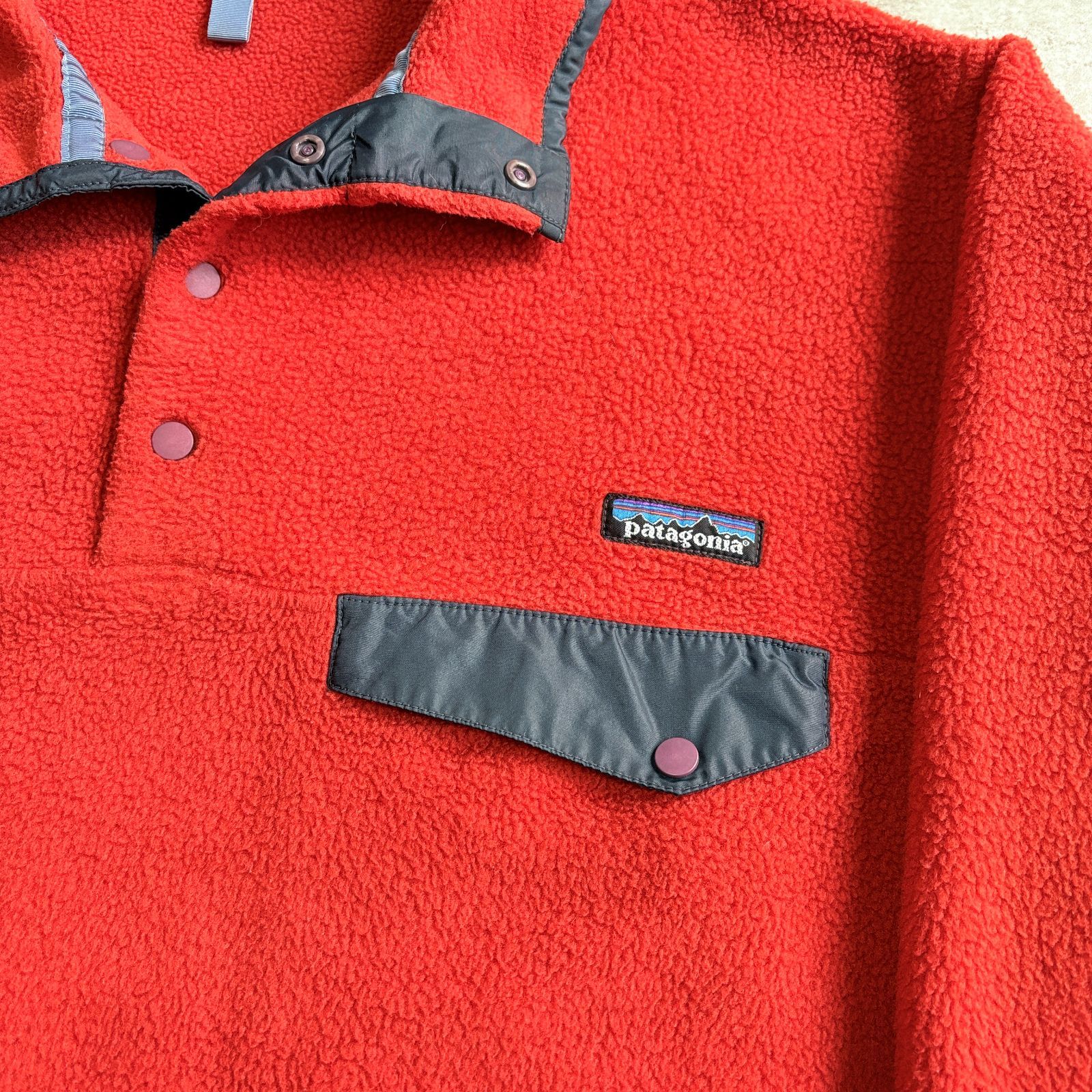 00s 2001年 MEXICO製 patagonia Synchilla Snap T Pullover 【 red 
