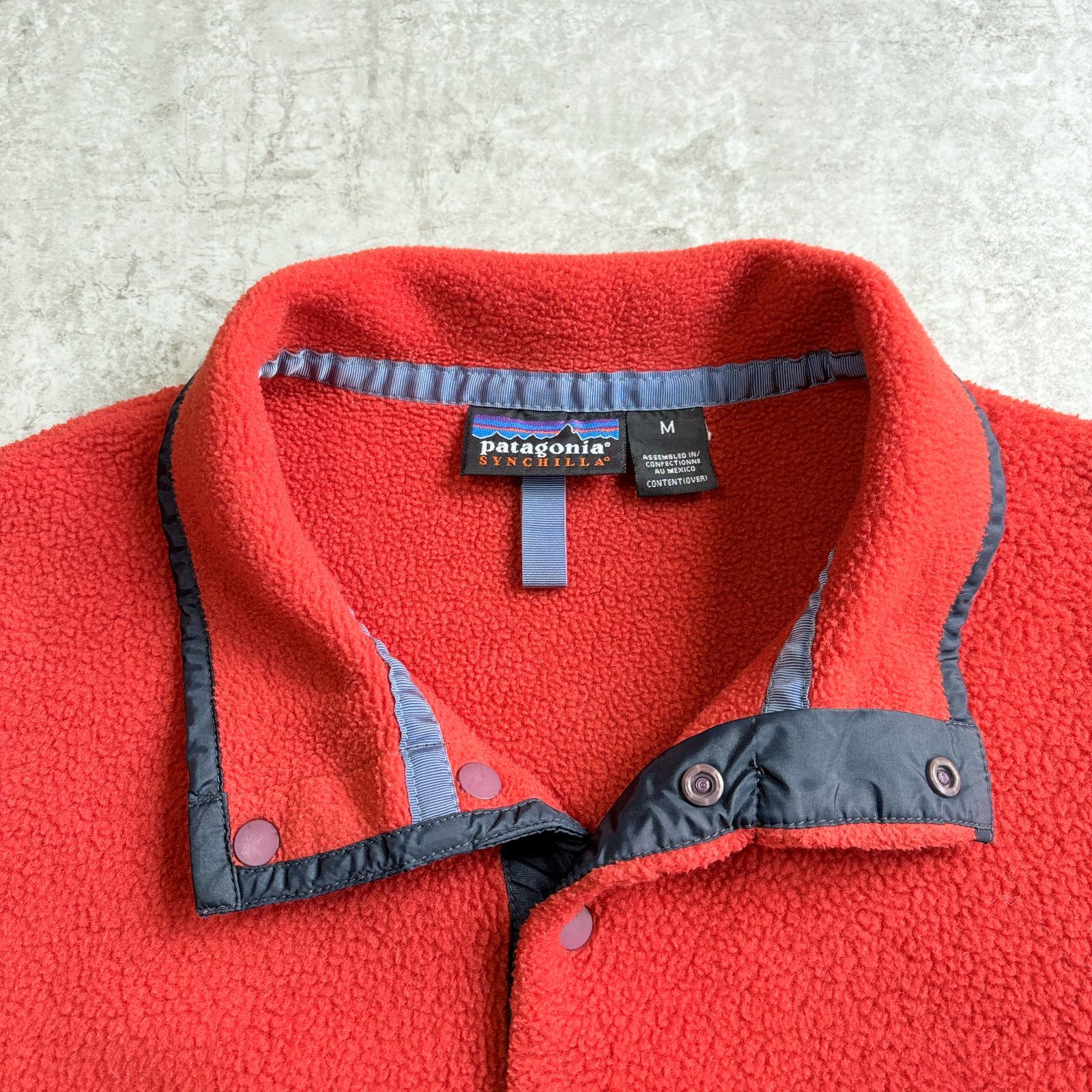 00s 2001年 MEXICO製 patagonia Synchilla Snap T Pullover 【 red 