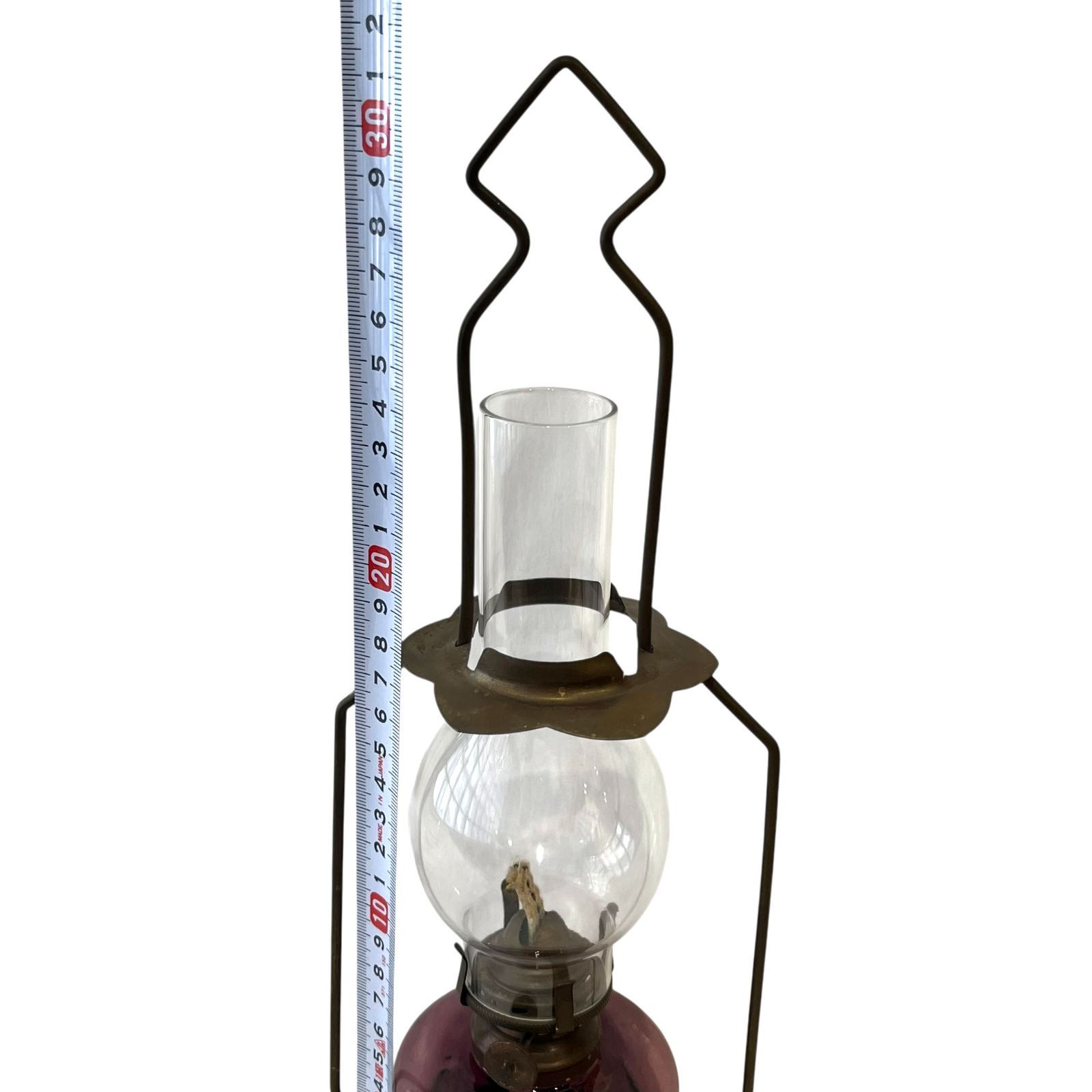 【希少・美品】小樽ガラス製 アンティークオイルランプ DEADSTOCK アンバーガラス製オイルランプ | 安濃古道具店