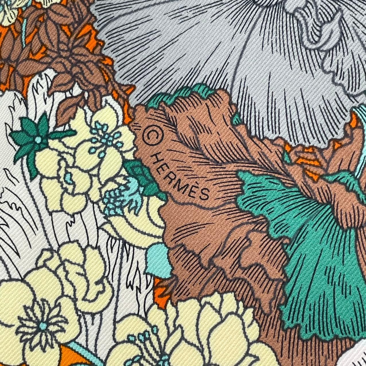 未使用品 HERMES エルメス カレ90 シルク100% スカーフ ローブ