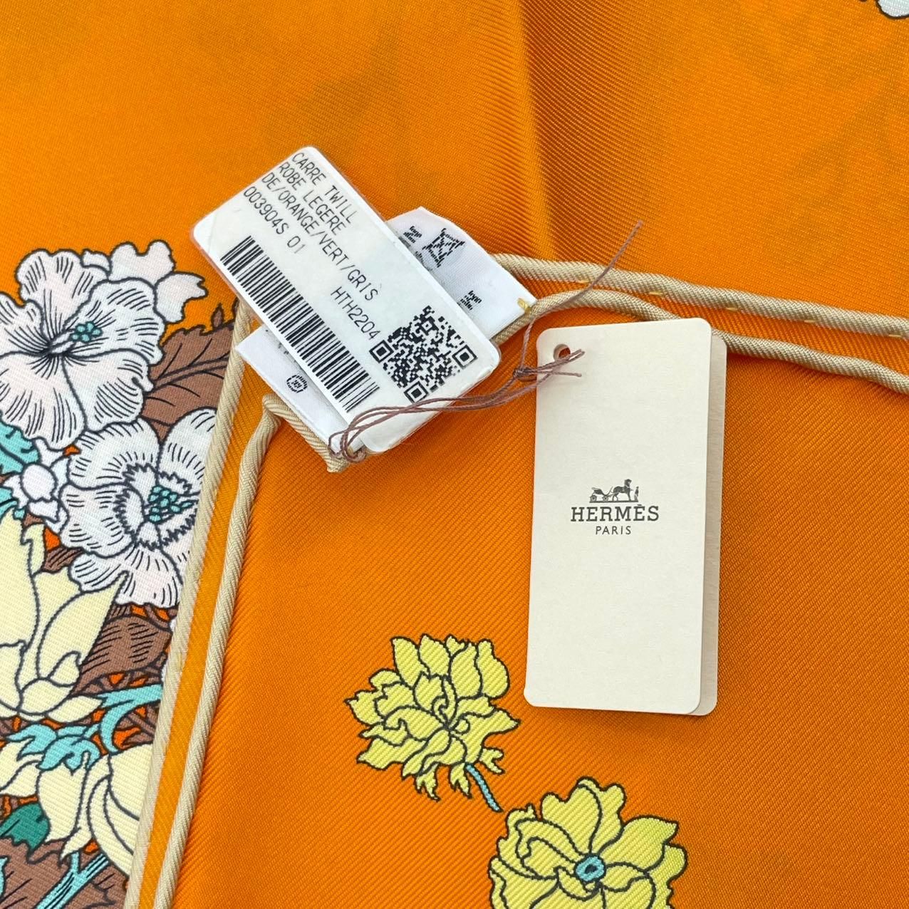 未使用品 HERMES エルメス カレ90 シルク100% スカーフ ローブ