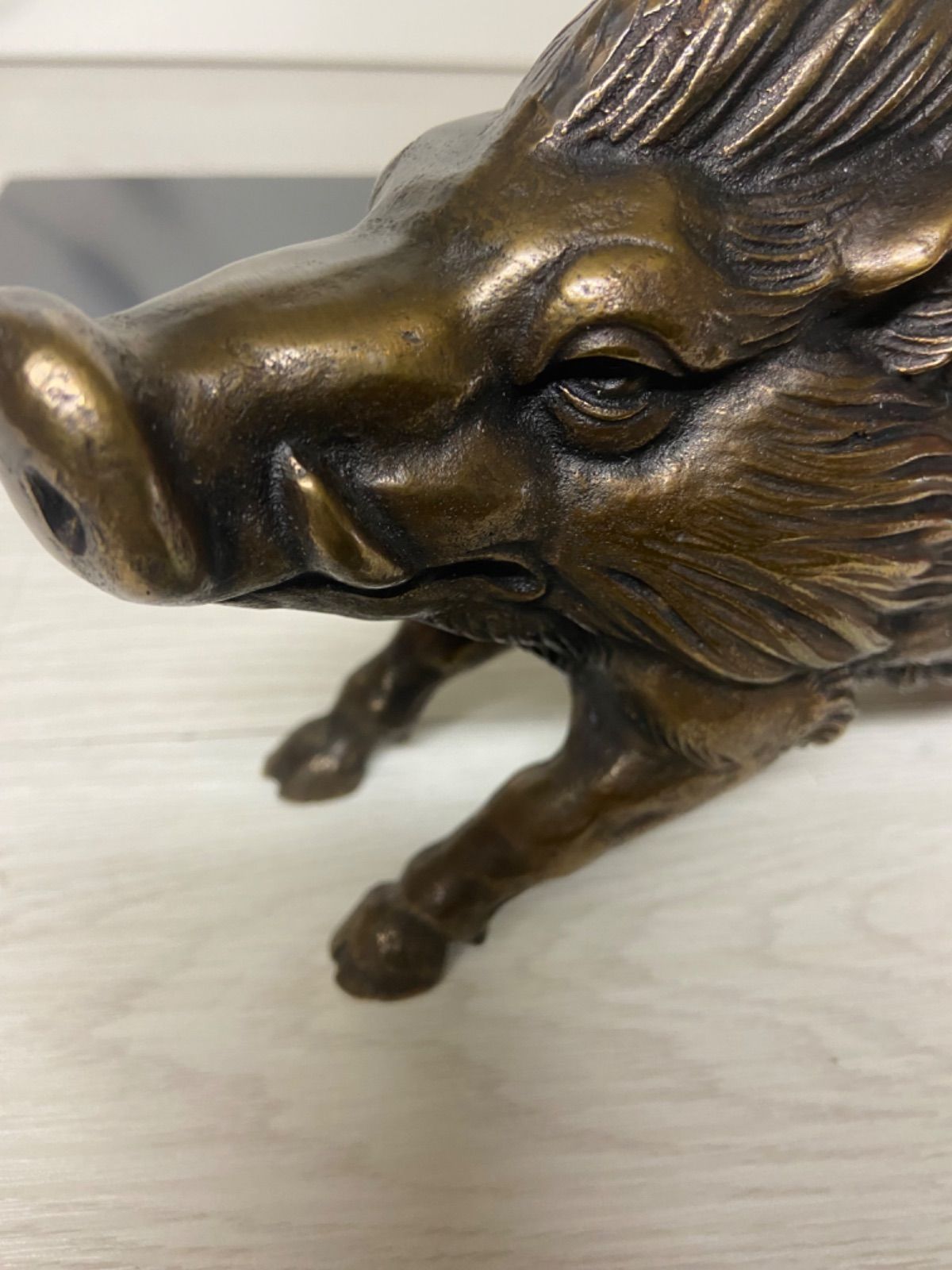 現状お渡し品 伝統美術品 開運 干支 亥 いのしし 置物 高岡銅器 - メルカリ