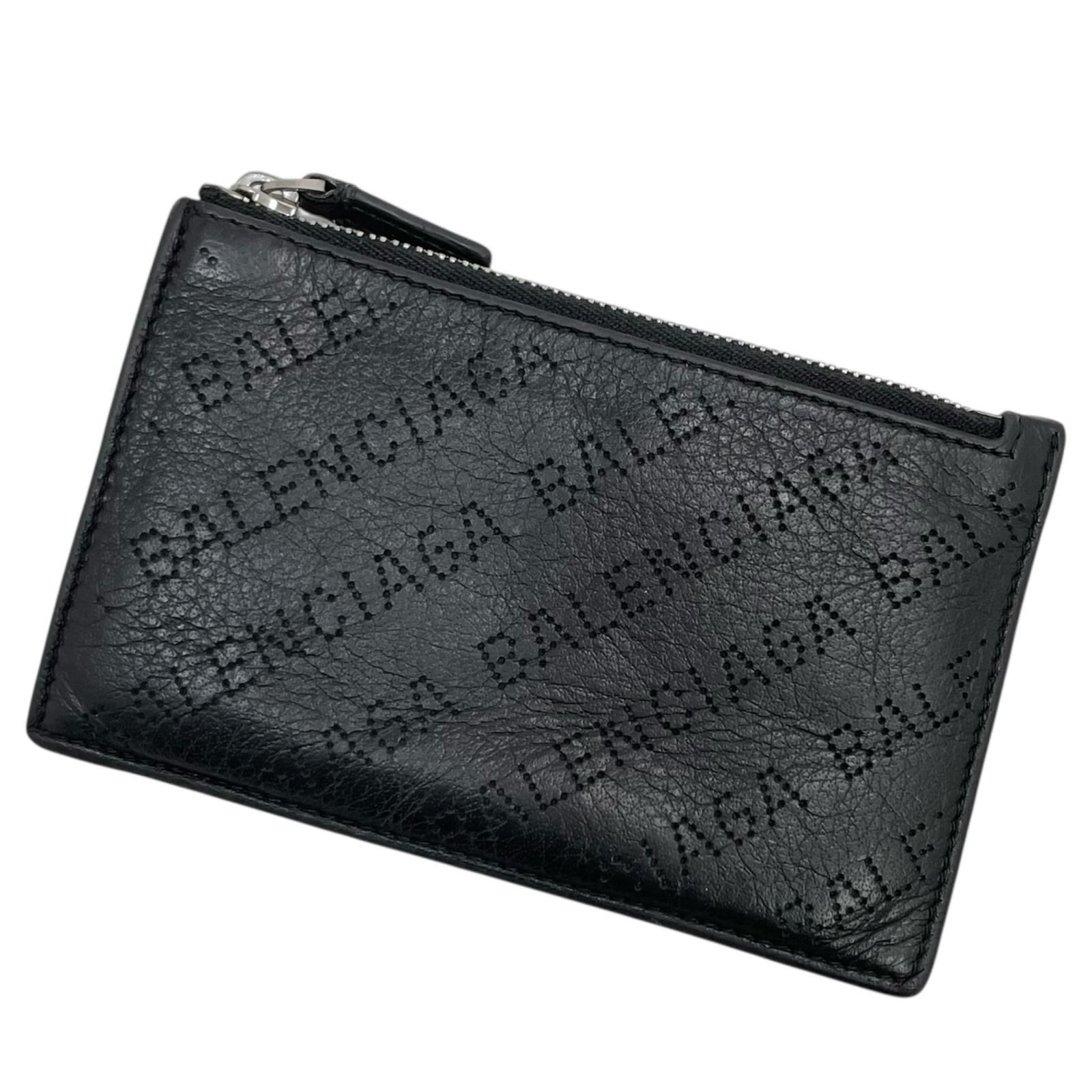中古】BALENCIAGA | バレンシアガ パンチング ロゴ コインケース カードケース 640535 ブラック【尾張小牧店】 - メルカリ