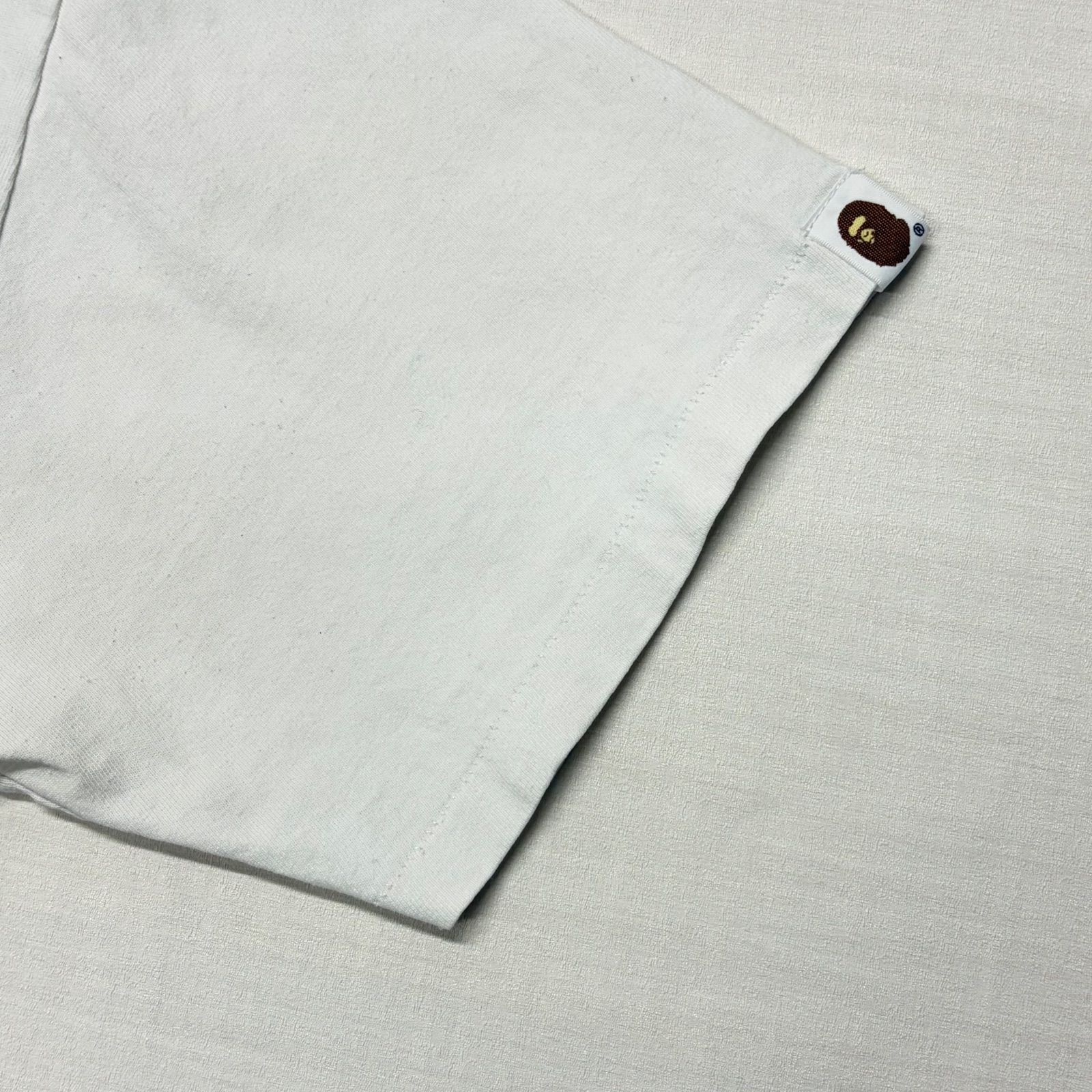 アベイシングエイプ Tシャツ 白 L 猿顔 ビッグロゴ デカロゴ カレッジ