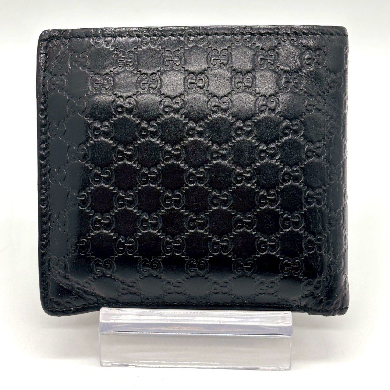 ロゴを語らない大人】 GUCCI グッチシマ 二つ折り財布 マイクロシマ 型