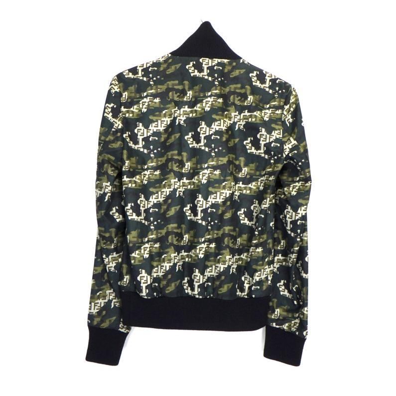 フェンディ FENDI ズッカ柄 迷彩 カモフラ リブ ブルゾン ジャケット