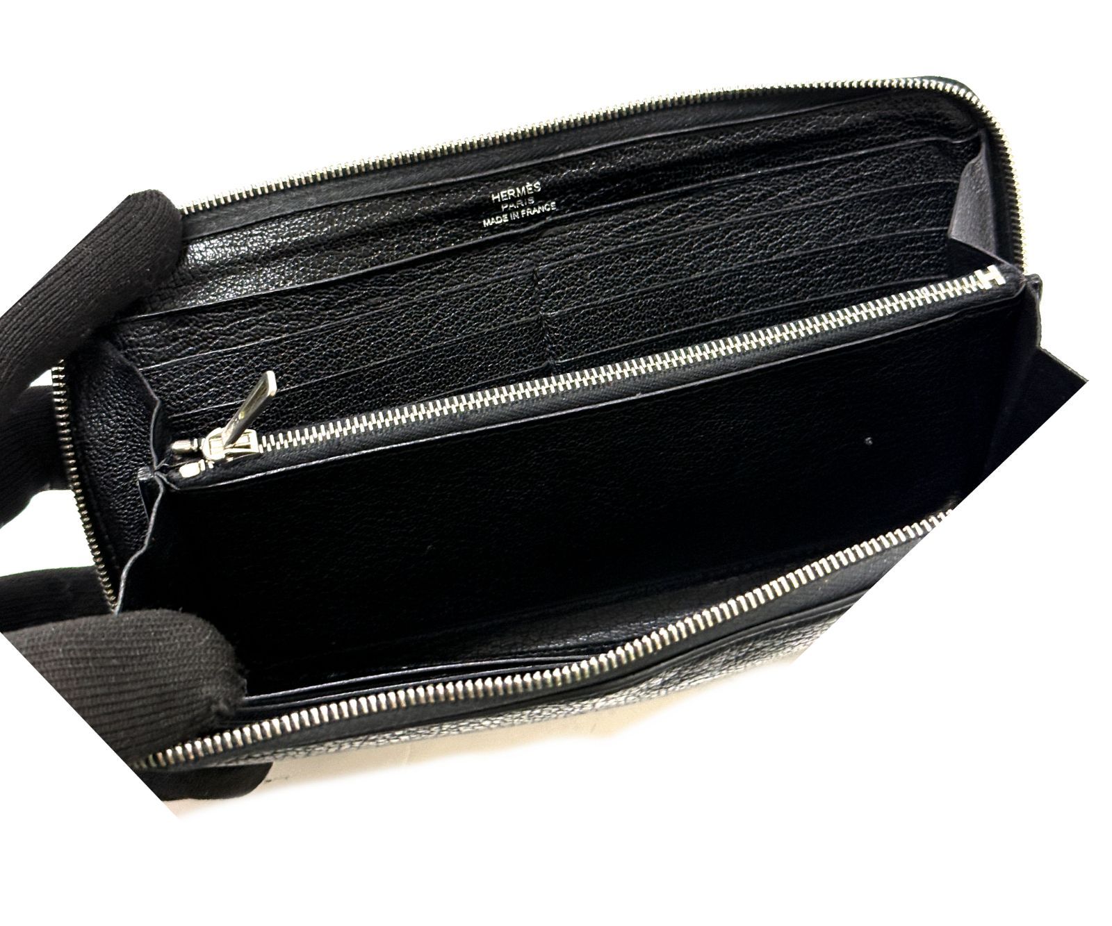 HIRO HERMES エルメス アザップロング 黒 オールレザー ブラッ HERMES