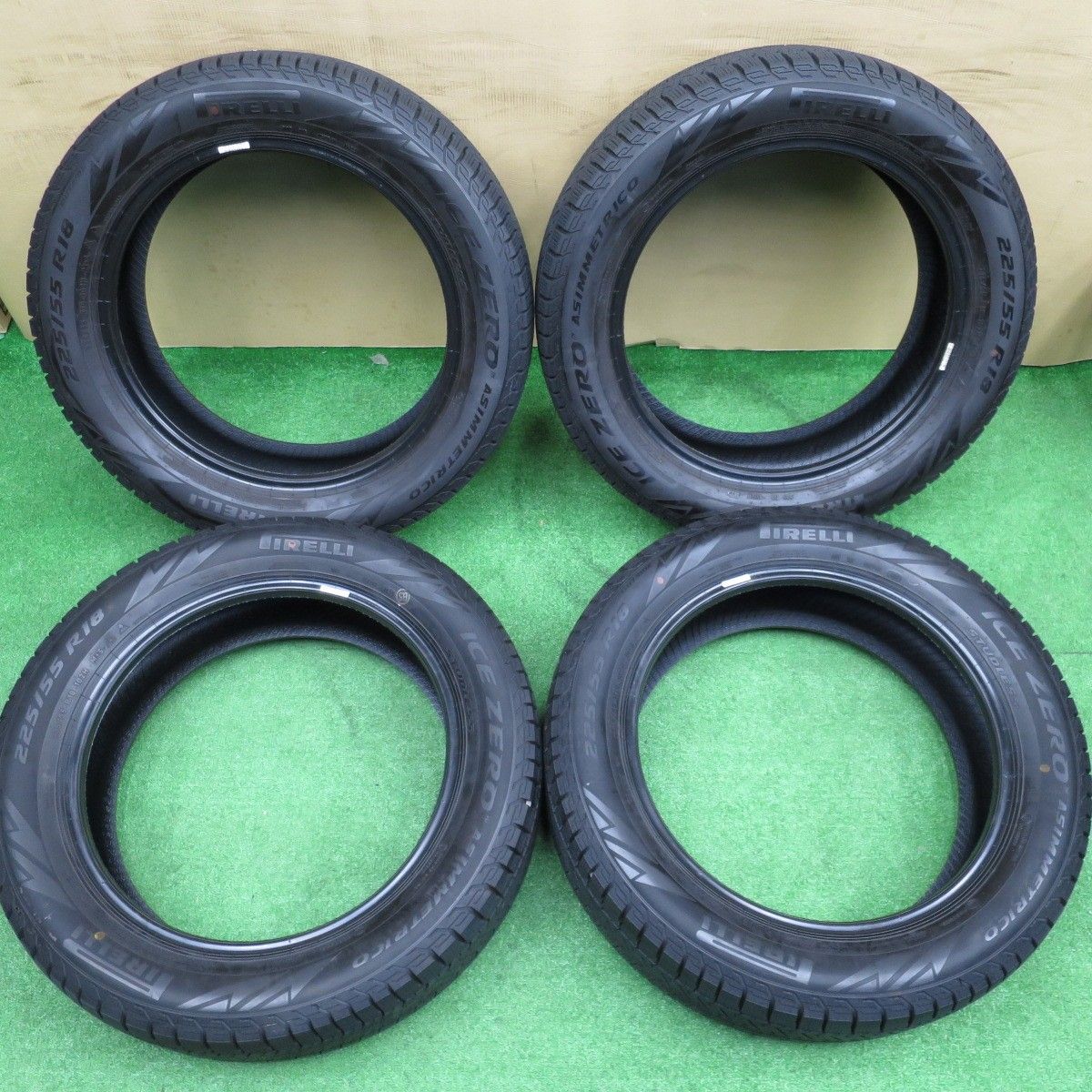 バリ溝！23年！ほぼ10分☆スタッドレス 225/55R18 ピレリ アイスゼロ 