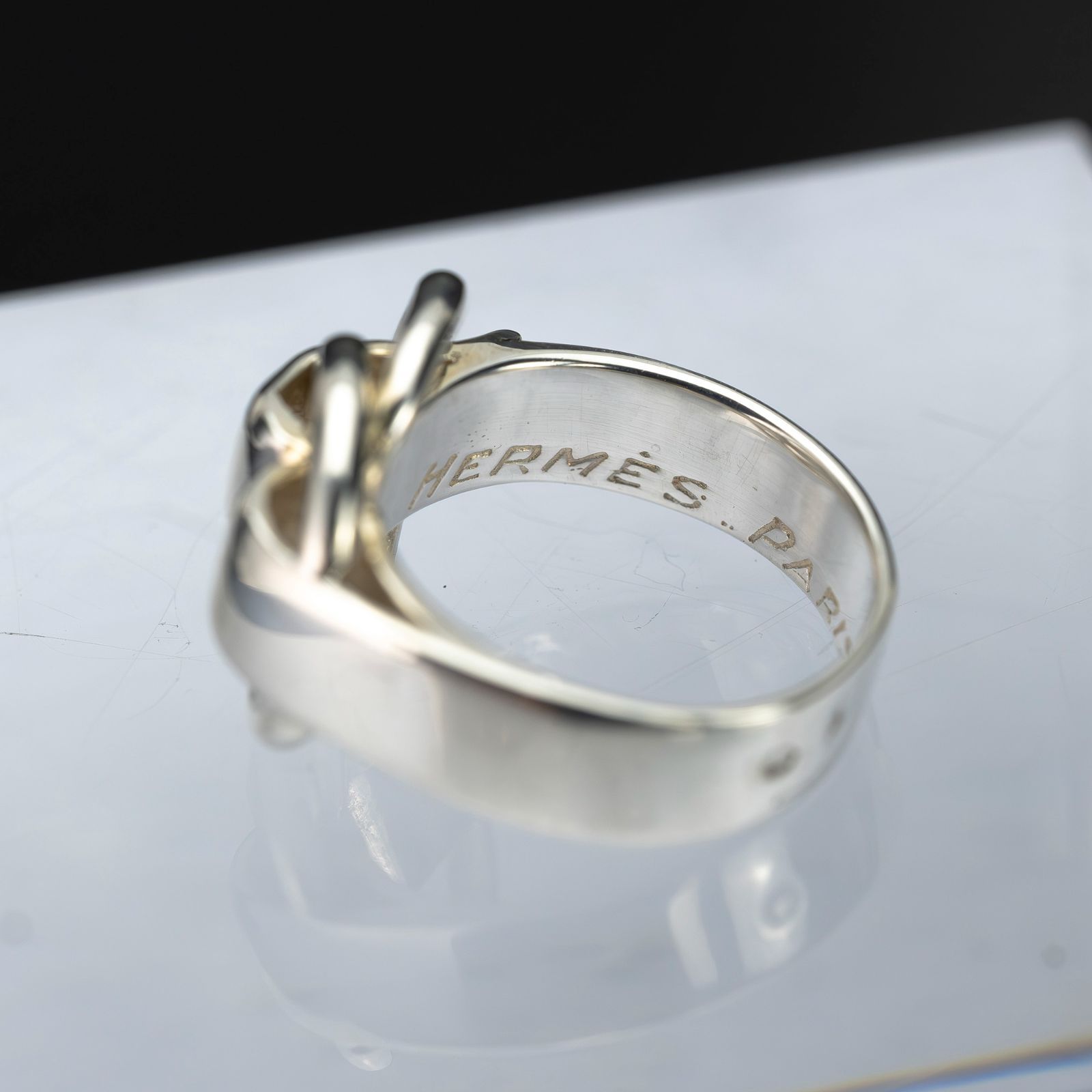 エルメス ドゥザノー リング 7号 シルバー925 Deux Anneaux 二重リング