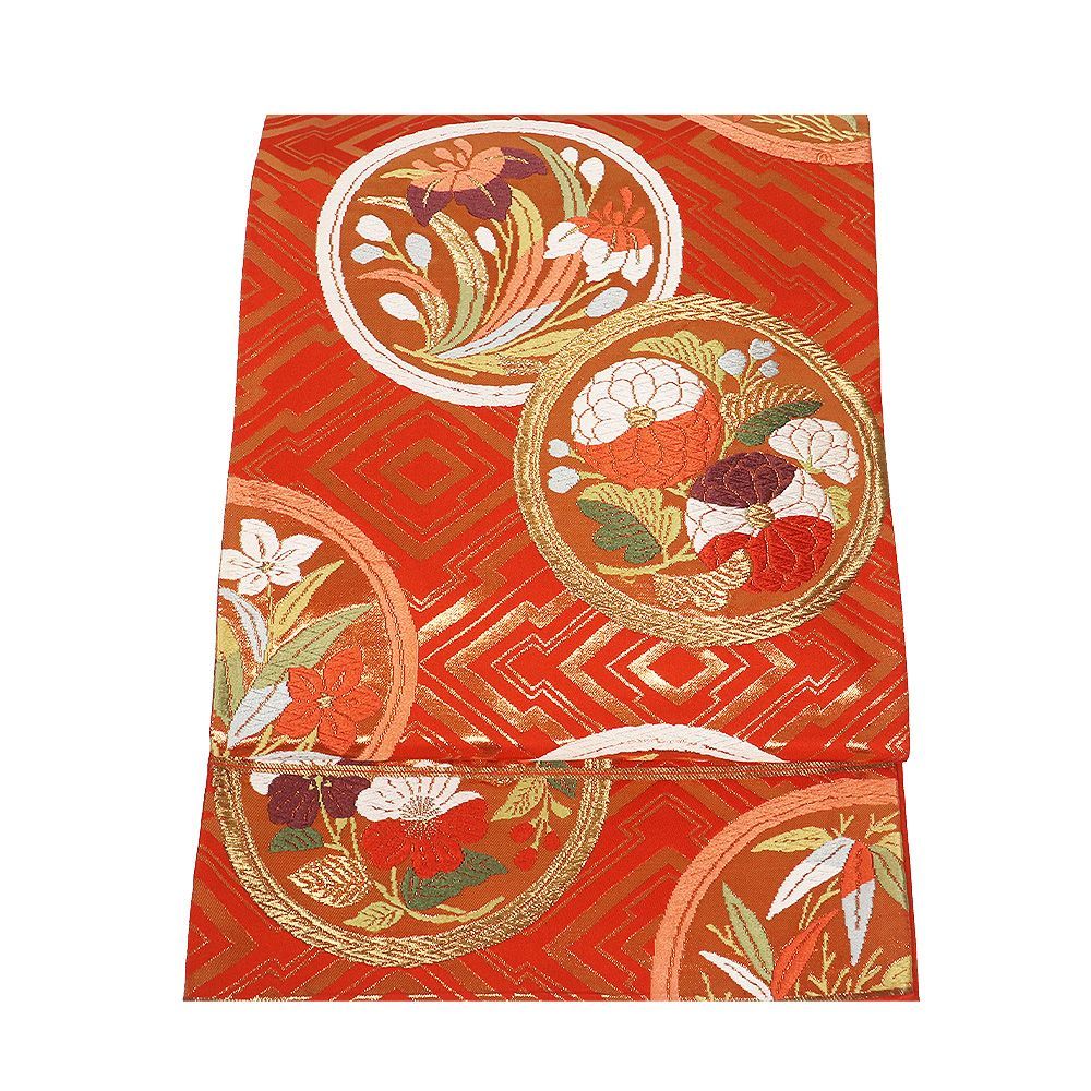 袋帯　フォーマル　吉祥文様　菊　美品　河合美術織物 袋帯 フォーマル 吉祥文様 菊 美品 河合美術織物