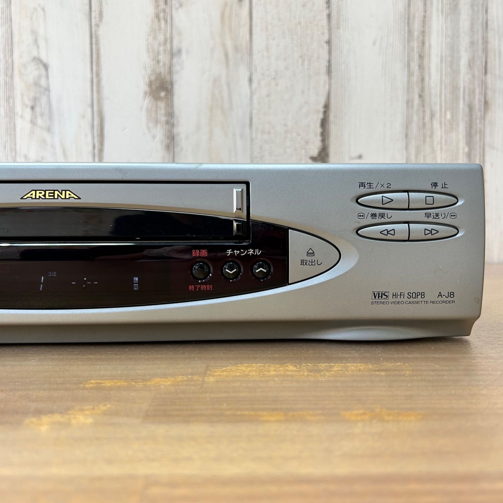 TOSHIBA ARENA A-J8 VHSビデオデッキ 再生OK 電源ケーブル一体型