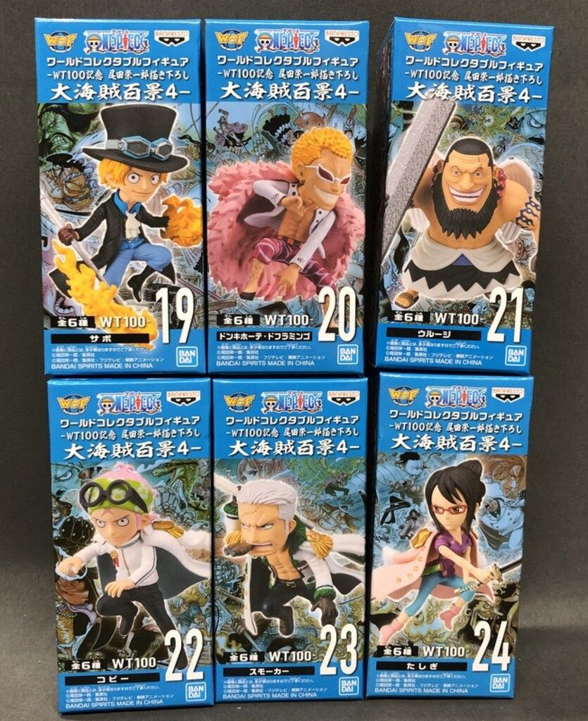 BANDAI SPIRITS ワールドコレクタブルフィギュア WT 100記念 尾田栄一郎描き下ろし 大海賊百景 大海賊百景4 全6種セット