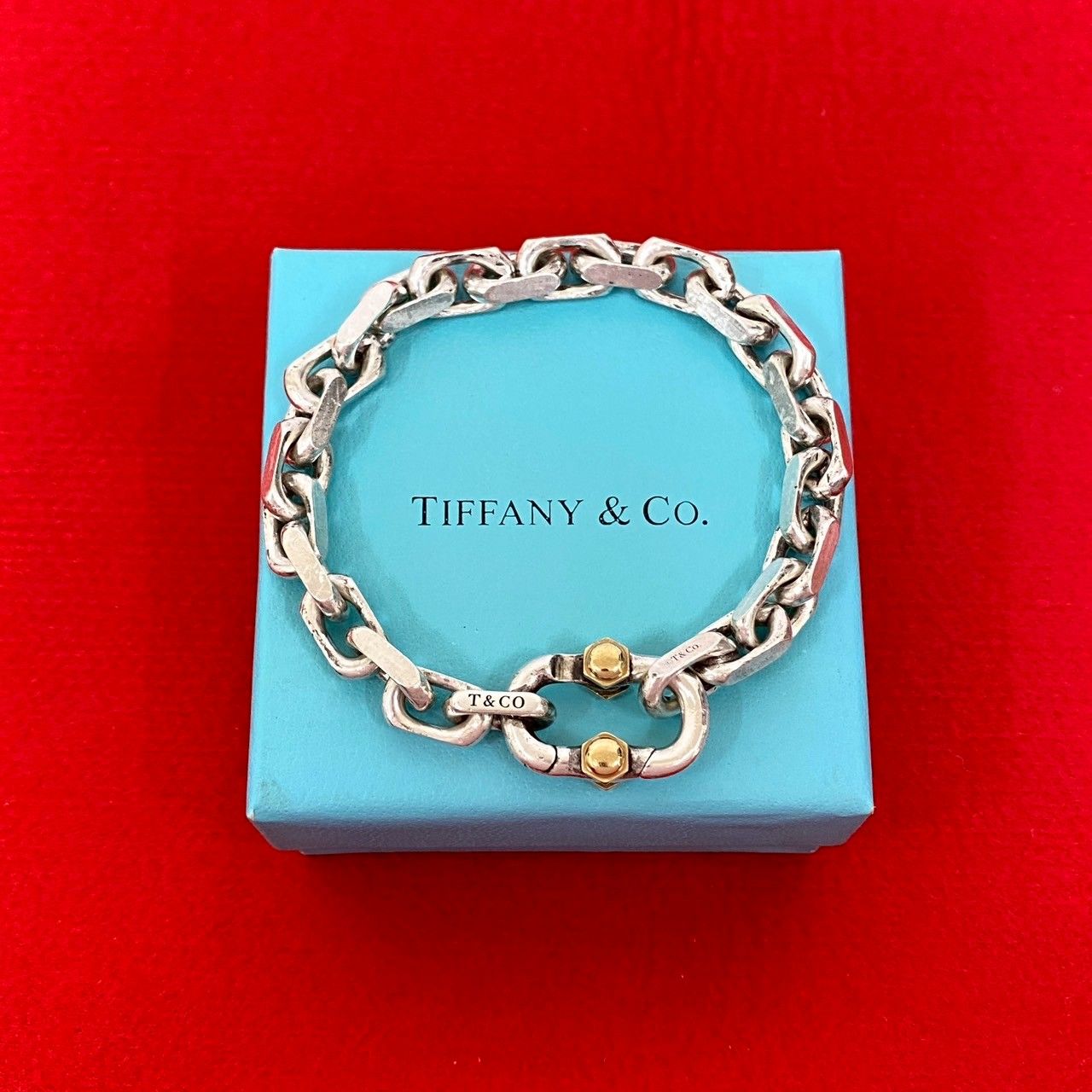 極 美品 TIFFANY&Co. ティファニー メイカーズ ワイド ブレスレット