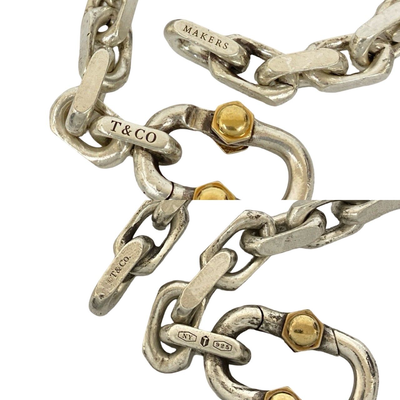 極 美品 TIFFANY&Co. ティファニー メイカーズ ワイド ブレスレット